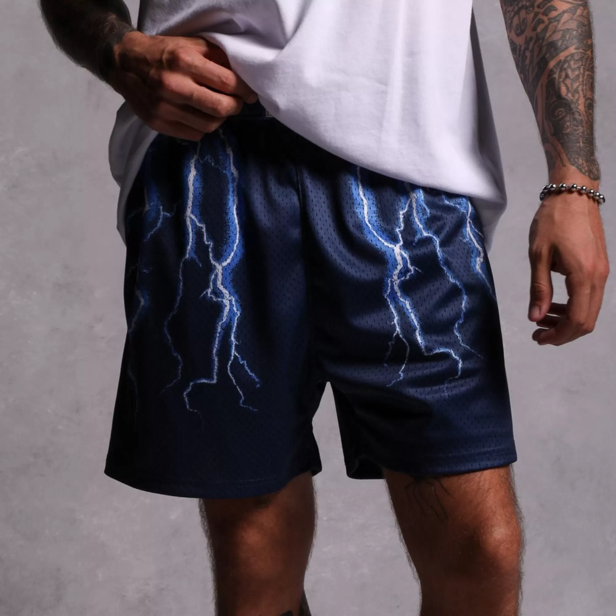 Outlet Above Us Patch Liam 5" Mesh Shorts In Norse Blue Men Shorts