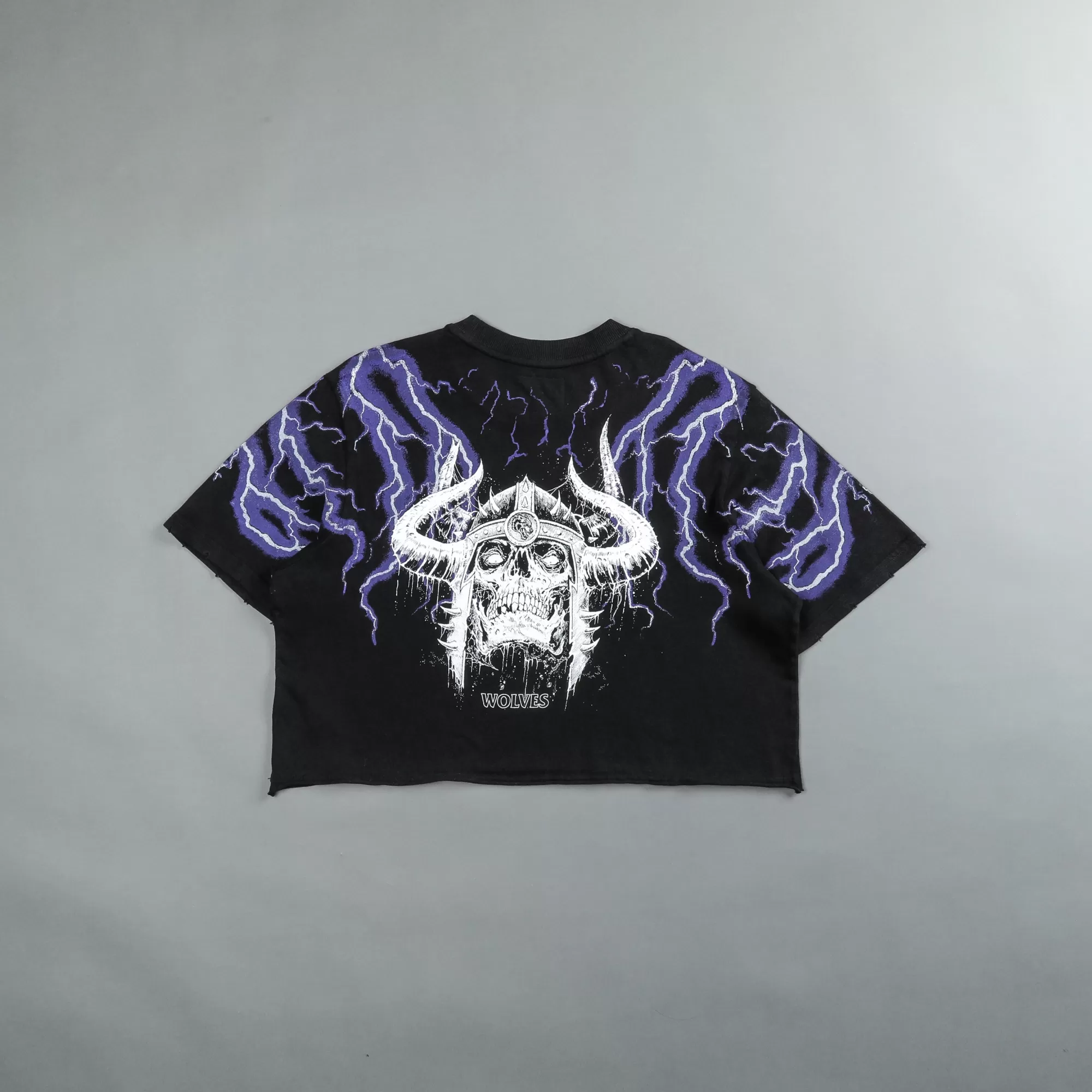 Sale Above Us "Premium Vintage" Distressed (Cropped) Tee In Black Women Tops
