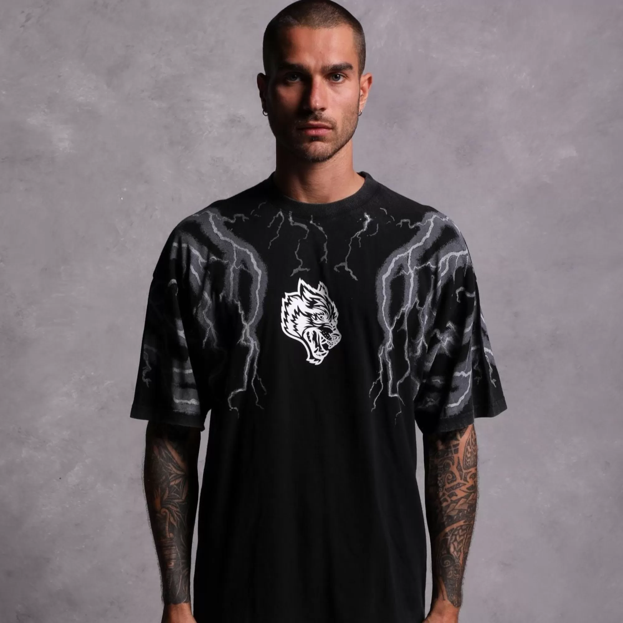 Clearance Above Us "Premium Vintage" Oversized Tee In Black Men Premium/Oversized Tees