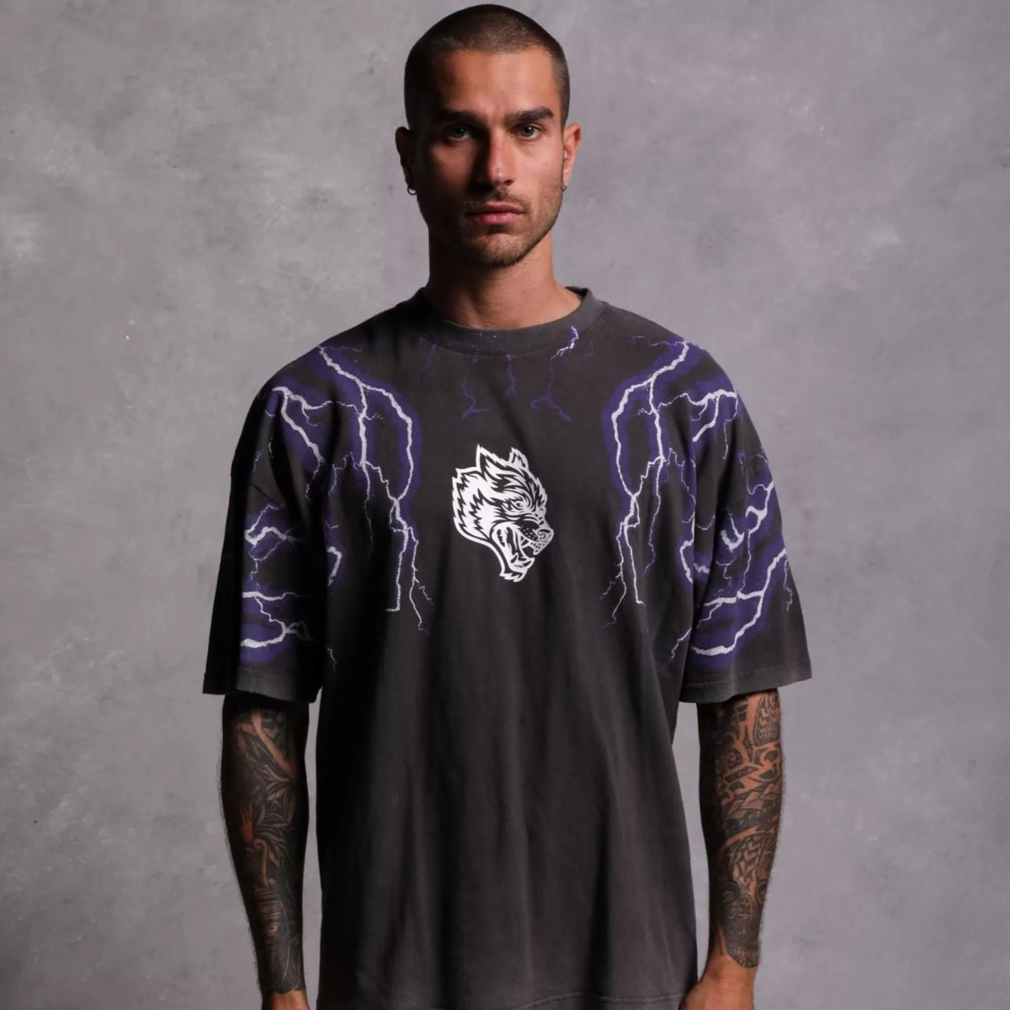 Best Above Us "Premium Vintage" Oversized Tee In Wolf Gray Men Premium/Oversized Tees