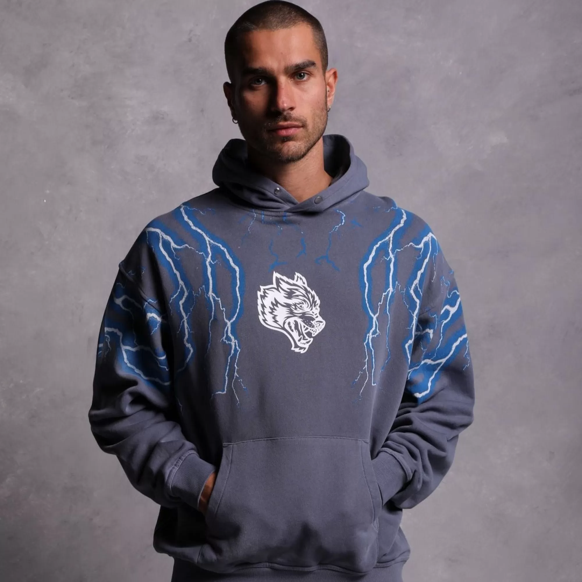 Discount Above Us "Vintage Pierce" Hoodie In Norse Blue/Blue Lightning Men Pierce Hoodies
