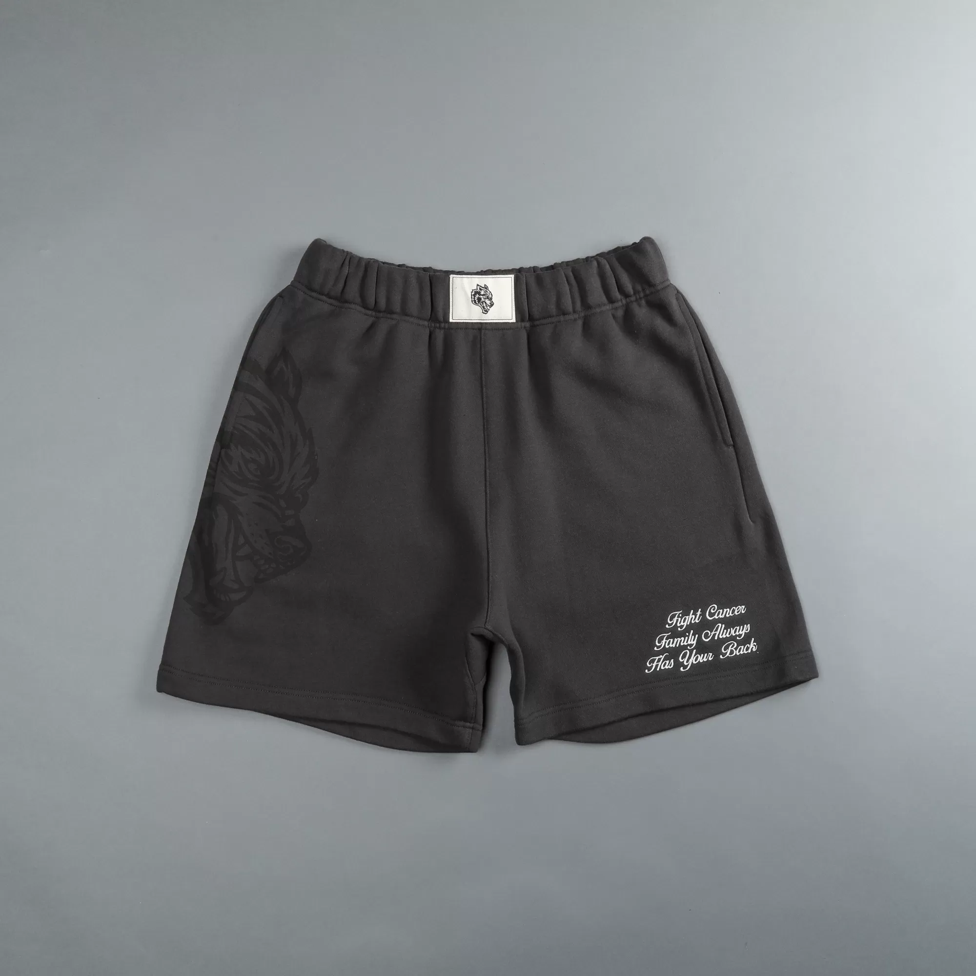 Hot Always Have Your Back Patch Liam Sweat Shorts In Wolf Gray/Black Men Shorts