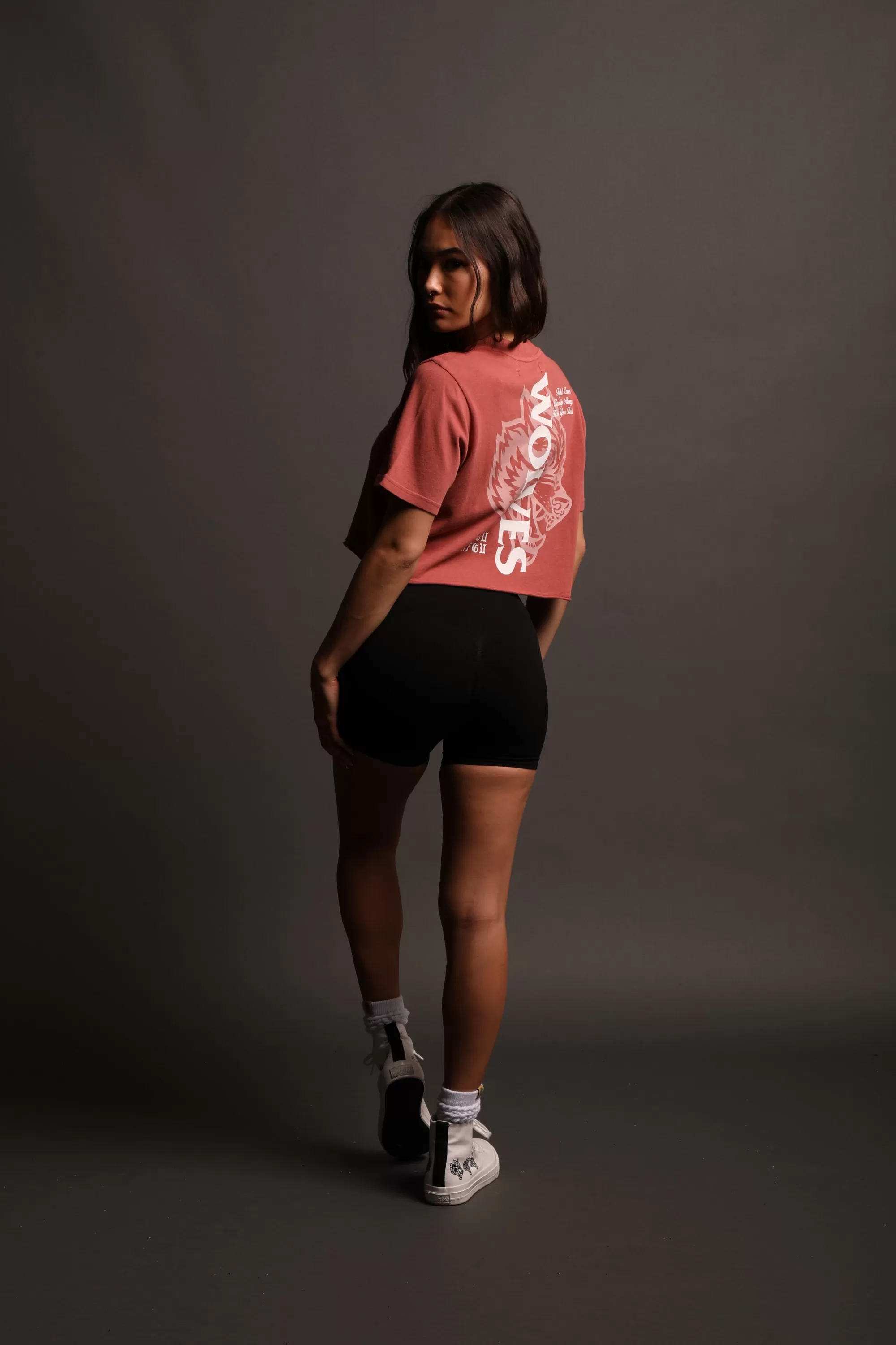 Clearance Always Have Your Back "Premium" (Cropped) Tee In Desert Sky Mauve/Light Mauve Women Tops