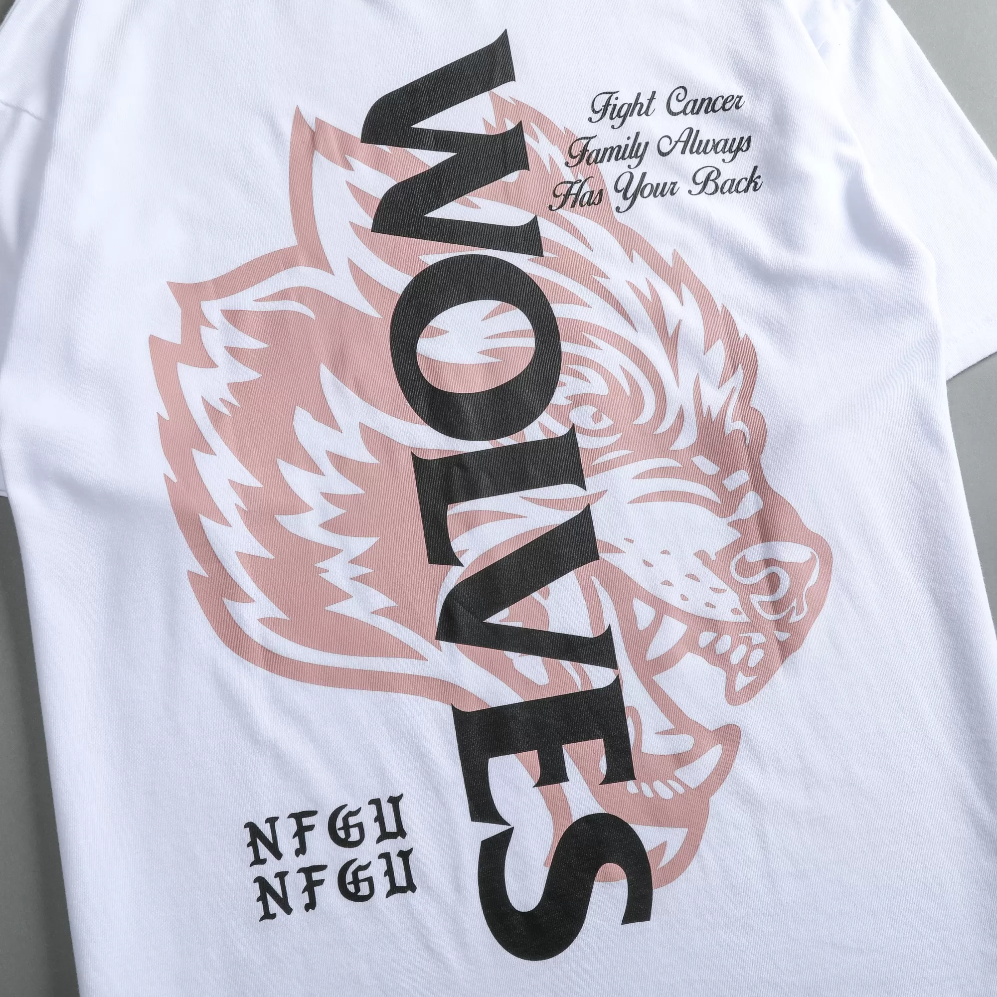 Best Always Have Your Back "Premium" Oversized Tee In White/Light Mauve Men Premium/Oversized Tees