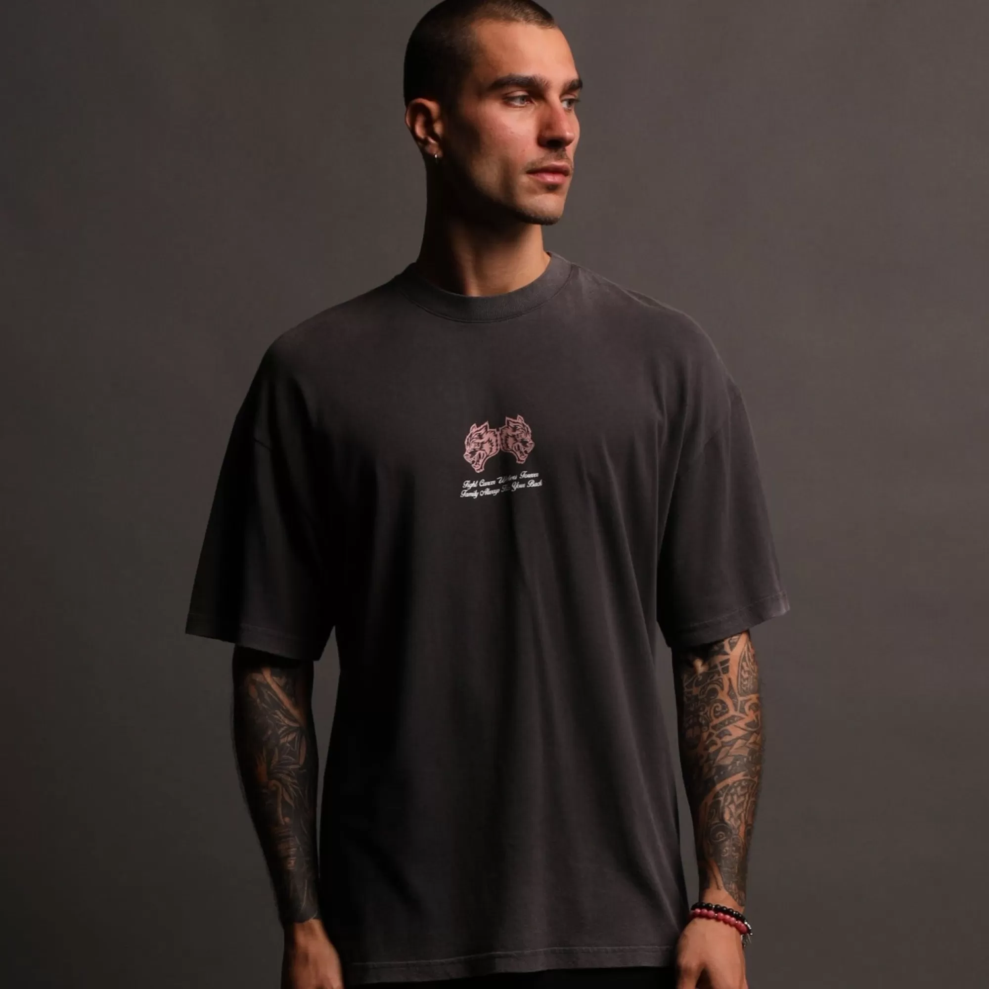 Cheap Always Have Your Back "Premium" Oversized Tee In Wolf Gray Men Premium/Oversized Tees
