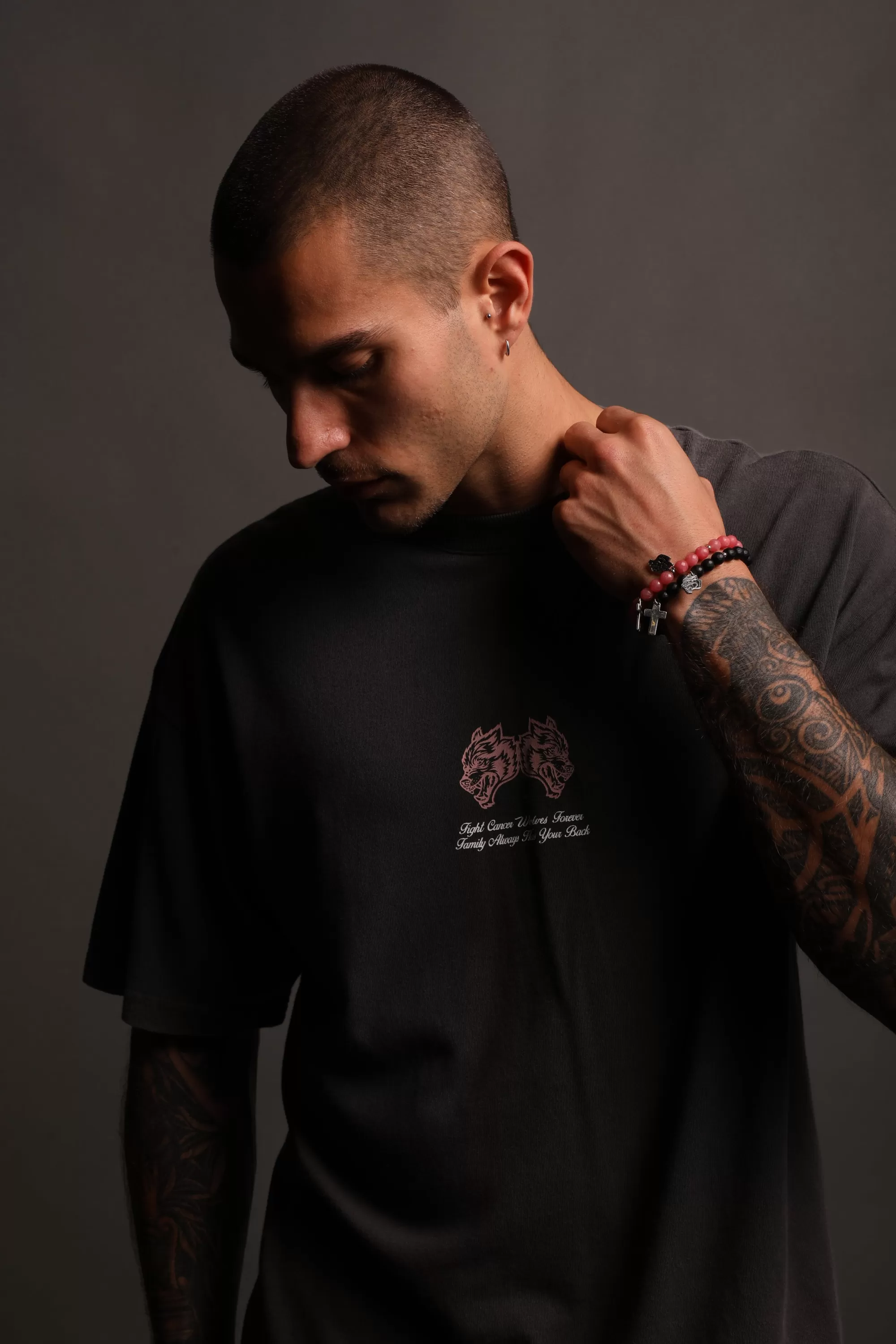 Cheap Always Have Your Back "Premium" Oversized Tee In Wolf Gray Men Premium/Oversized Tees