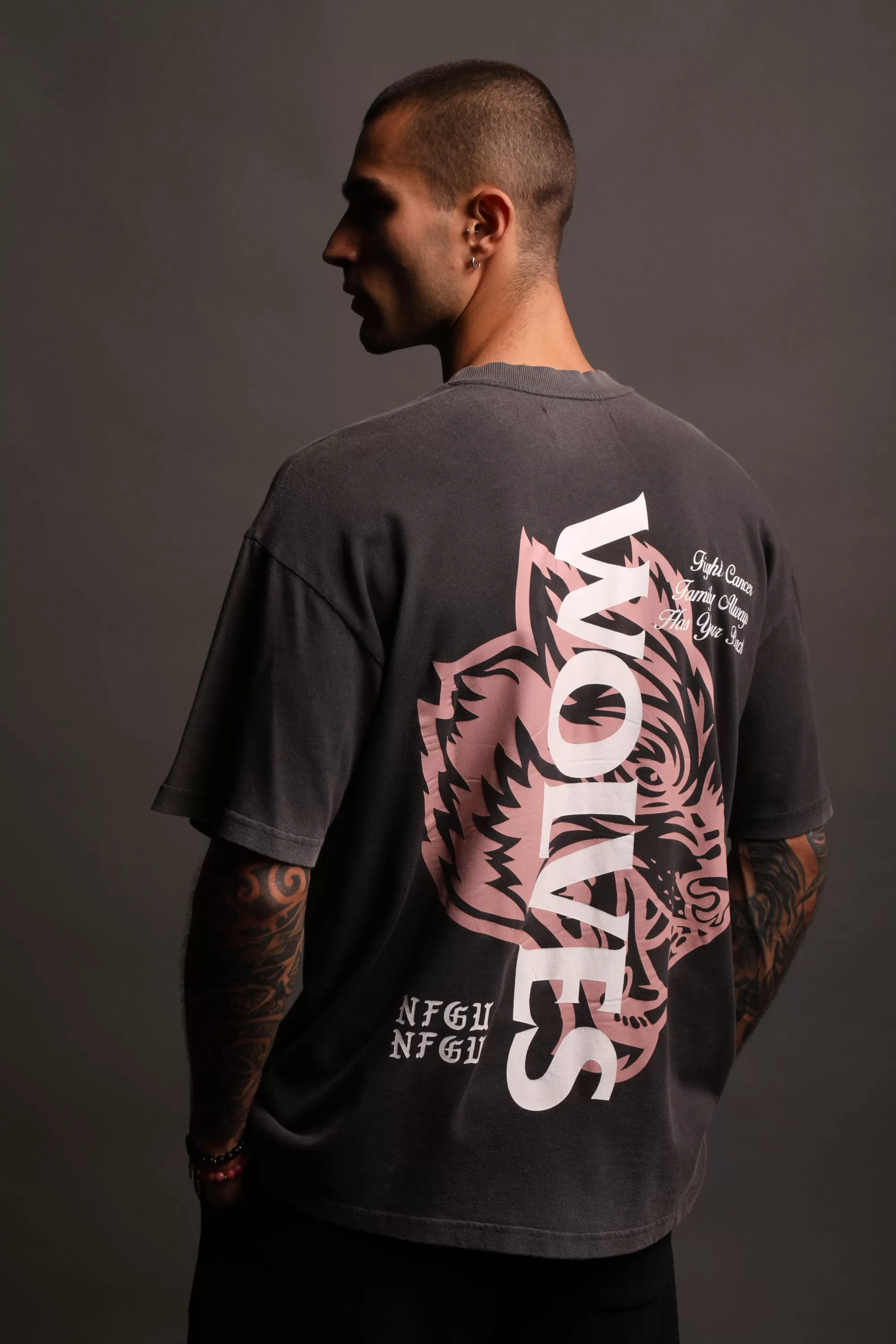 Cheap Always Have Your Back "Premium" Oversized Tee In Wolf Gray Men Premium/Oversized Tees