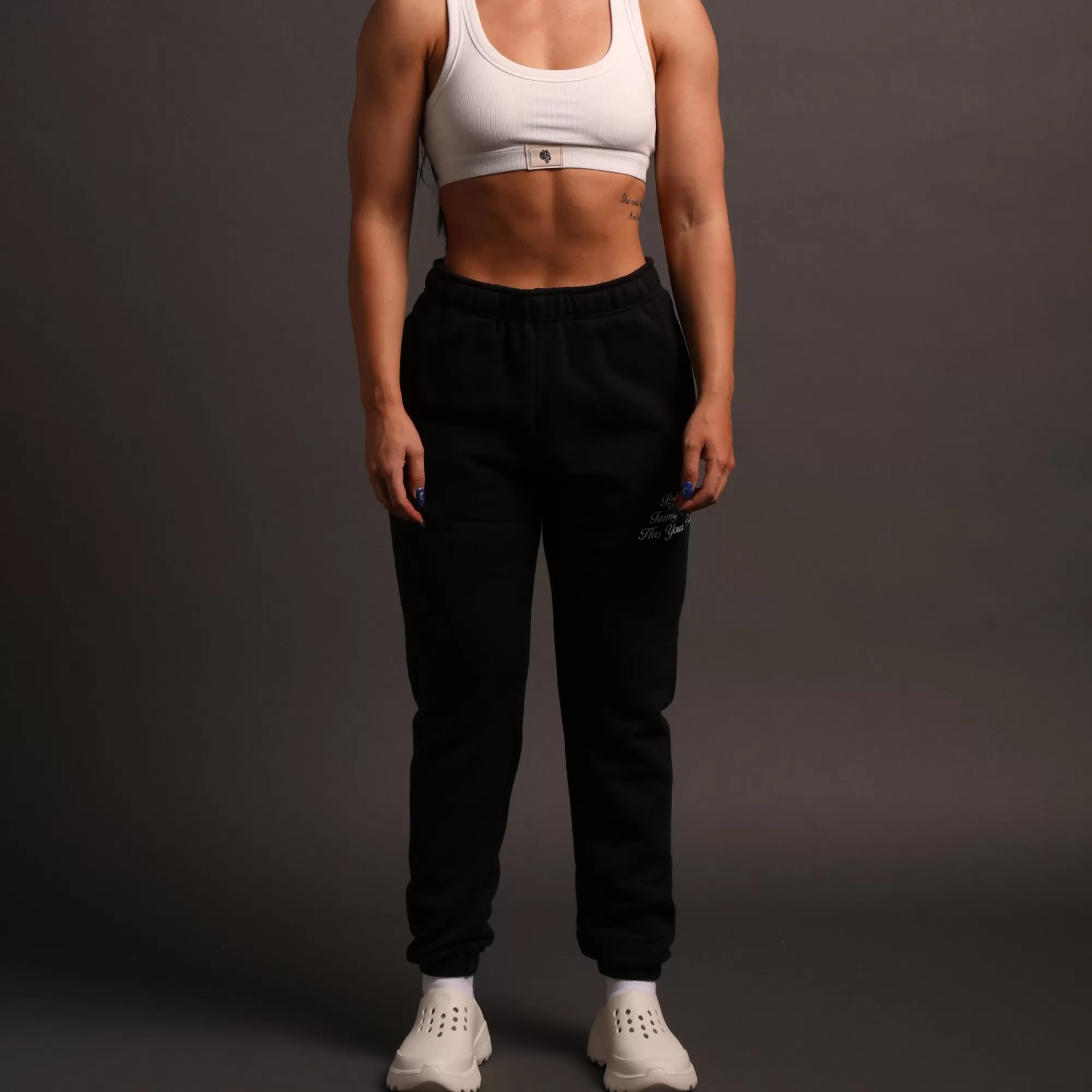 Fashion Always Have Your Back She Post Lounge Sweats In Black/Black Women Bottoms
