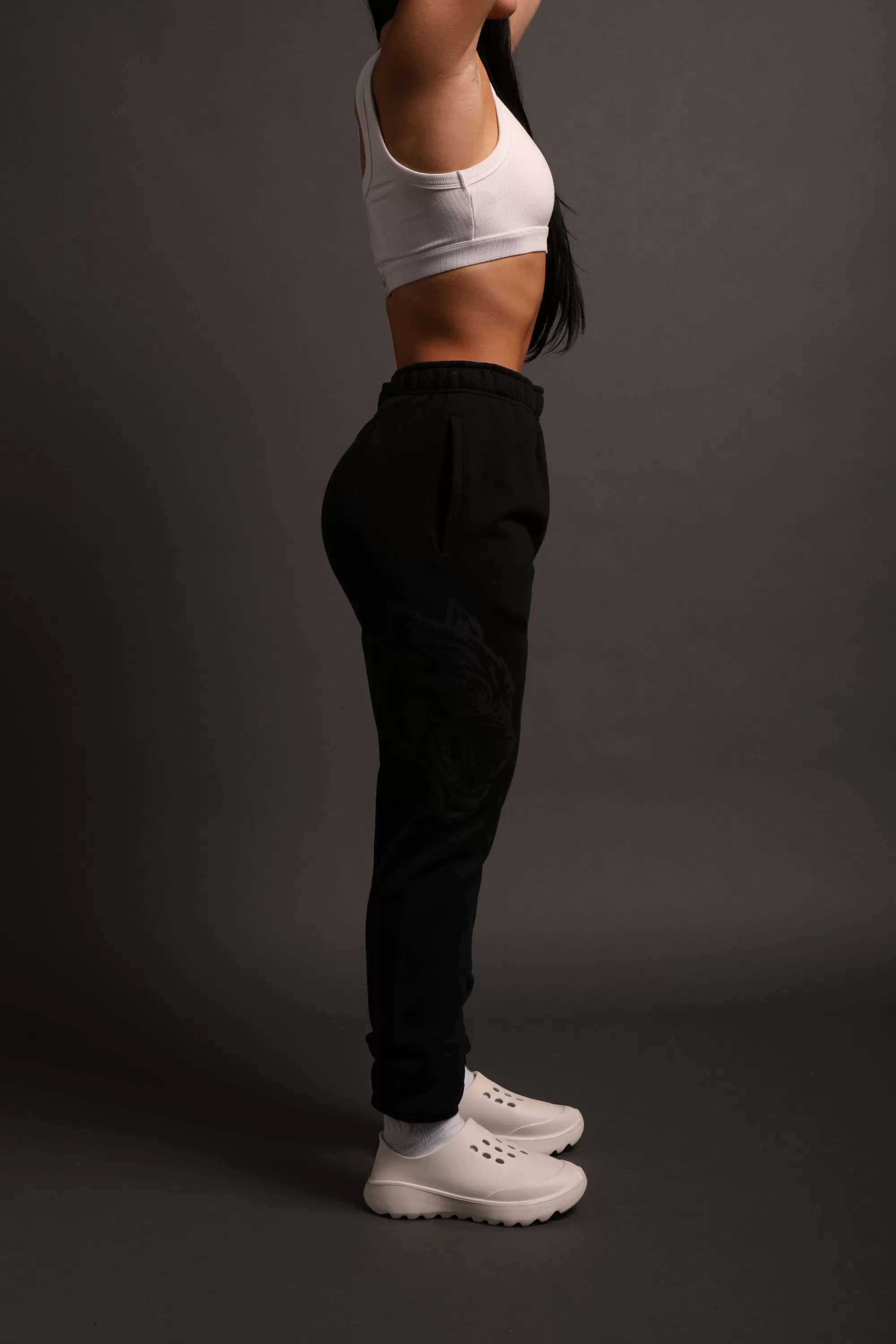 Fashion Always Have Your Back She Post Lounge Sweats In Black/Black Women Bottoms