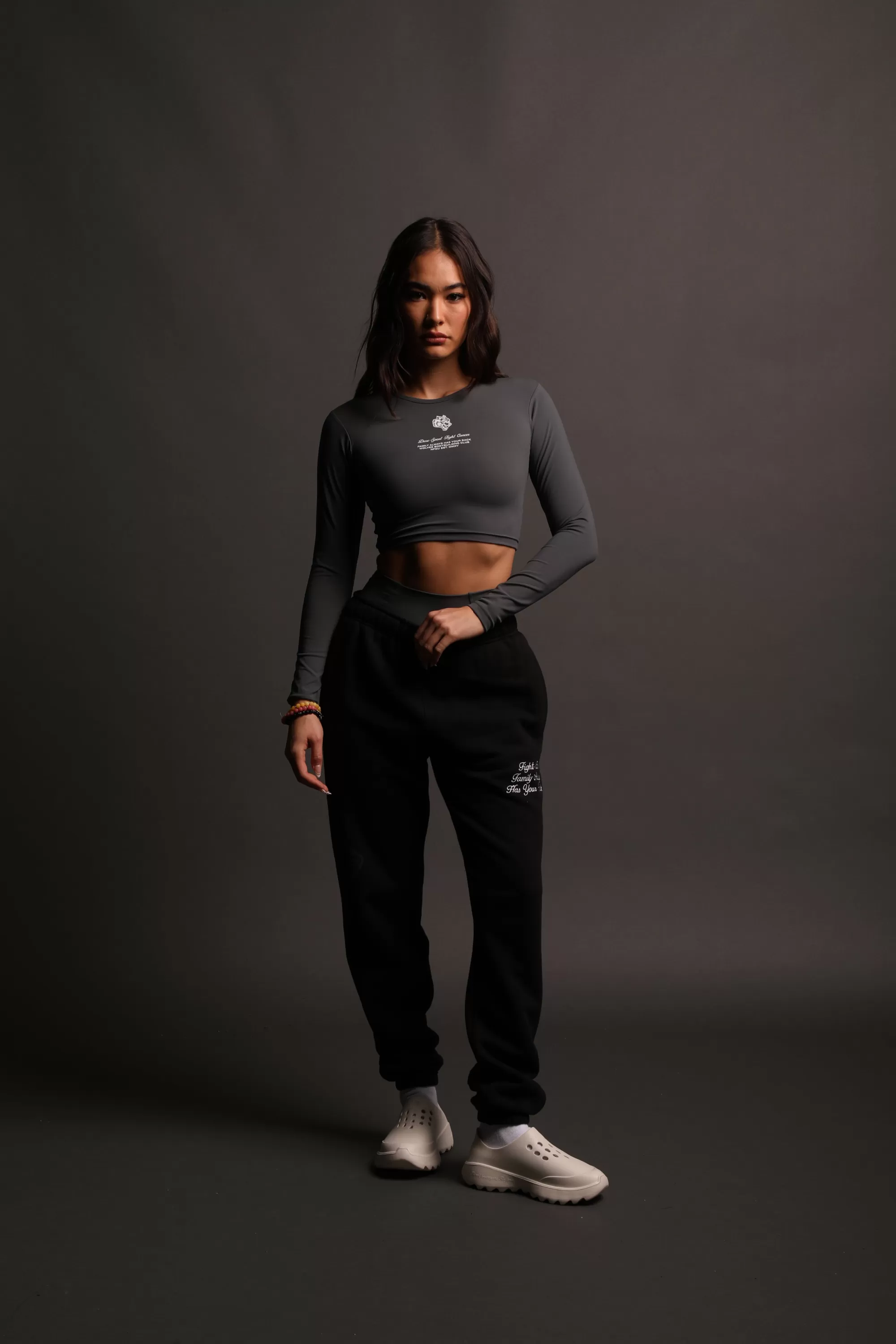 Fashion Always Have Your Back She Post Lounge Sweats In Black/Black Women Bottoms