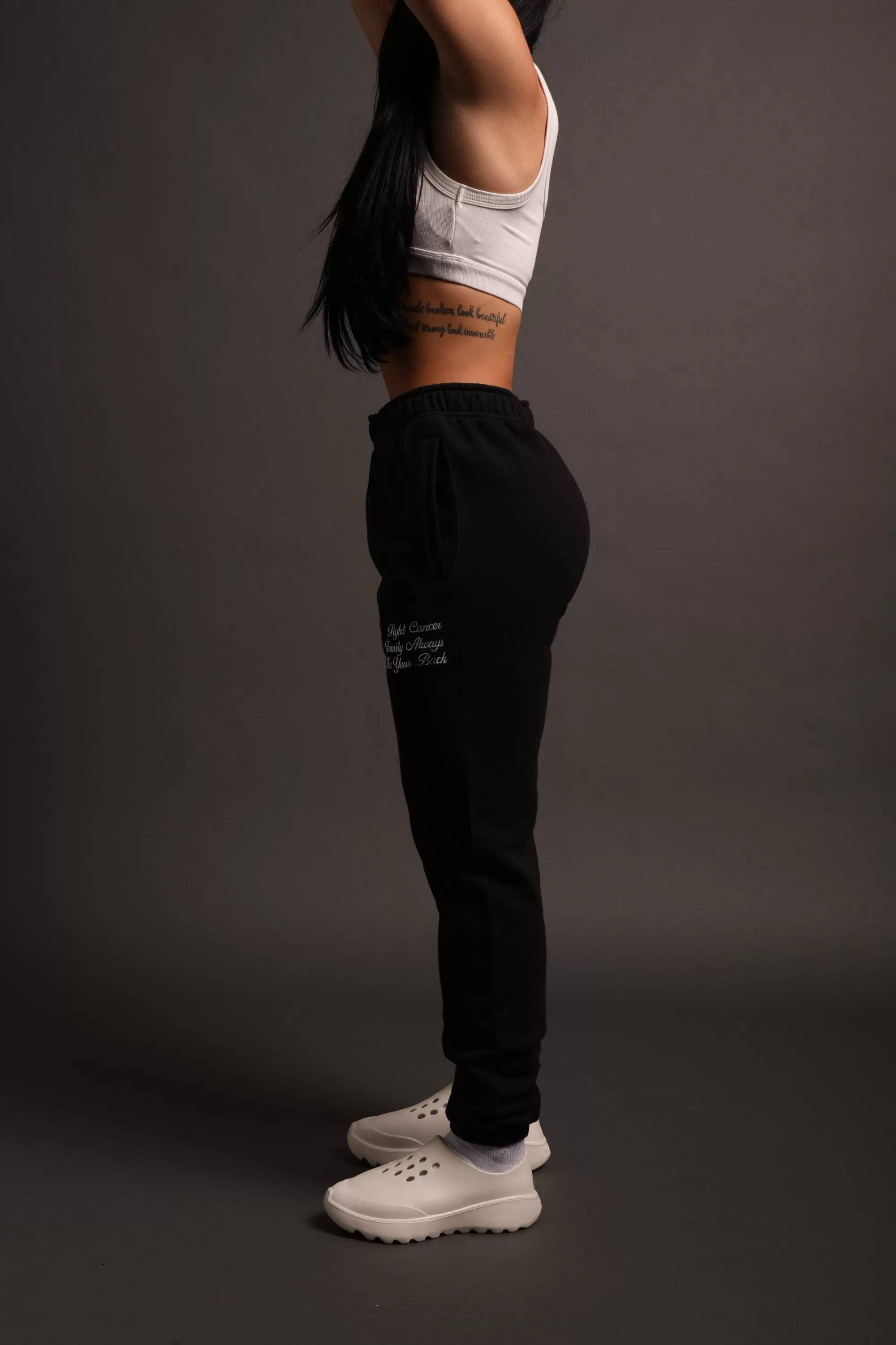Fashion Always Have Your Back She Post Lounge Sweats In Black/Black Women Bottoms