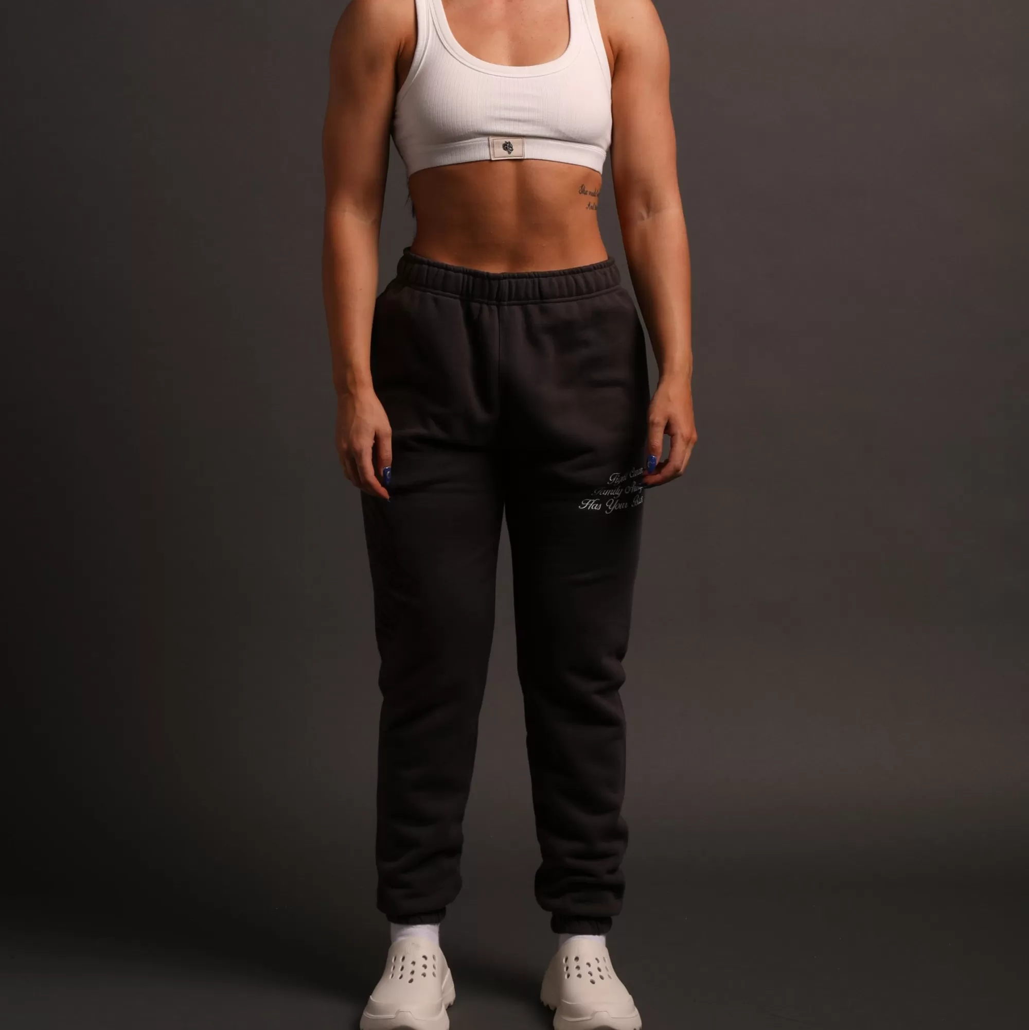 Best Always Have Your Back She Post Lounge Sweats In Wolf Gray/Black Women Bottoms