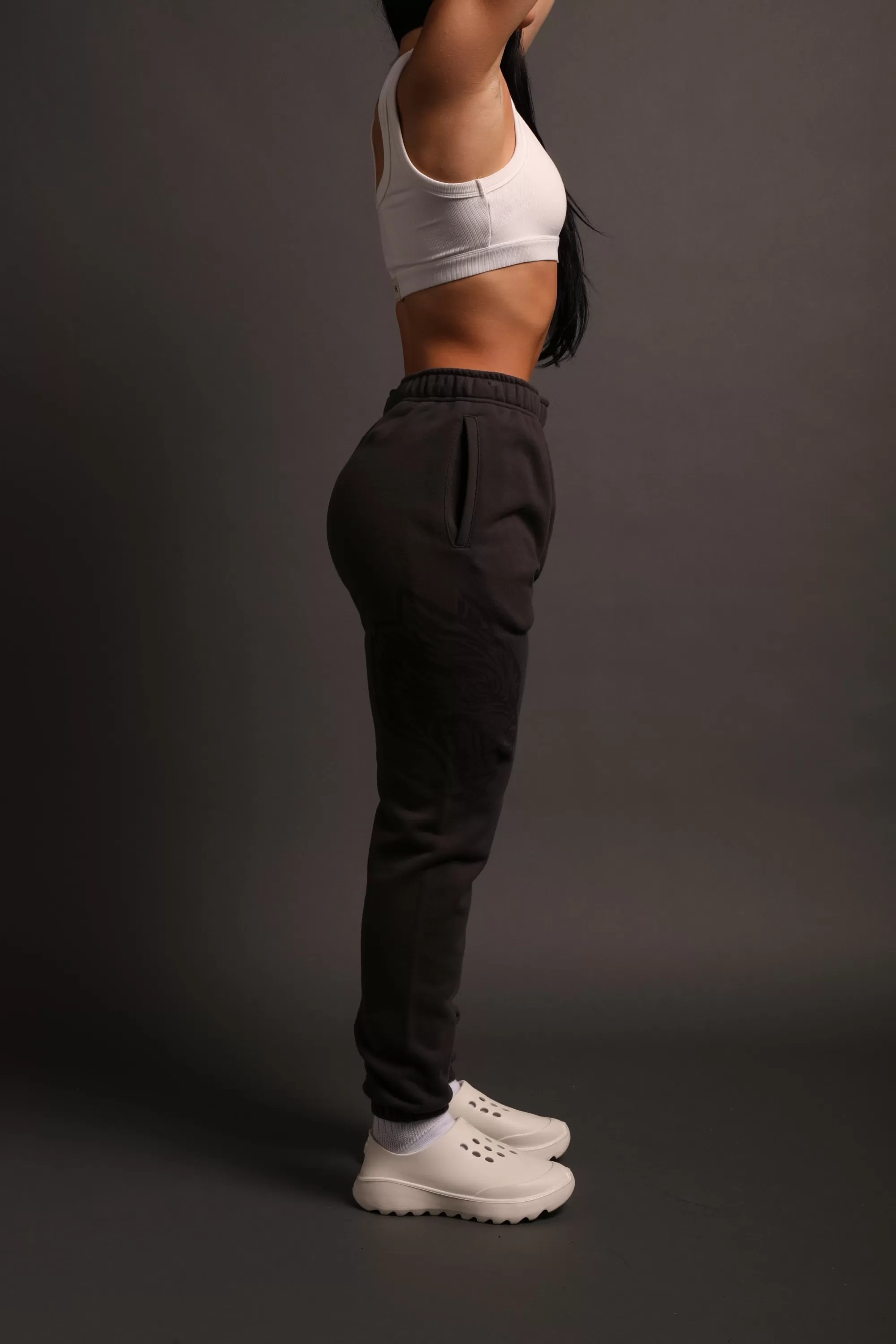 Best Always Have Your Back She Post Lounge Sweats In Wolf Gray/Black Women Bottoms