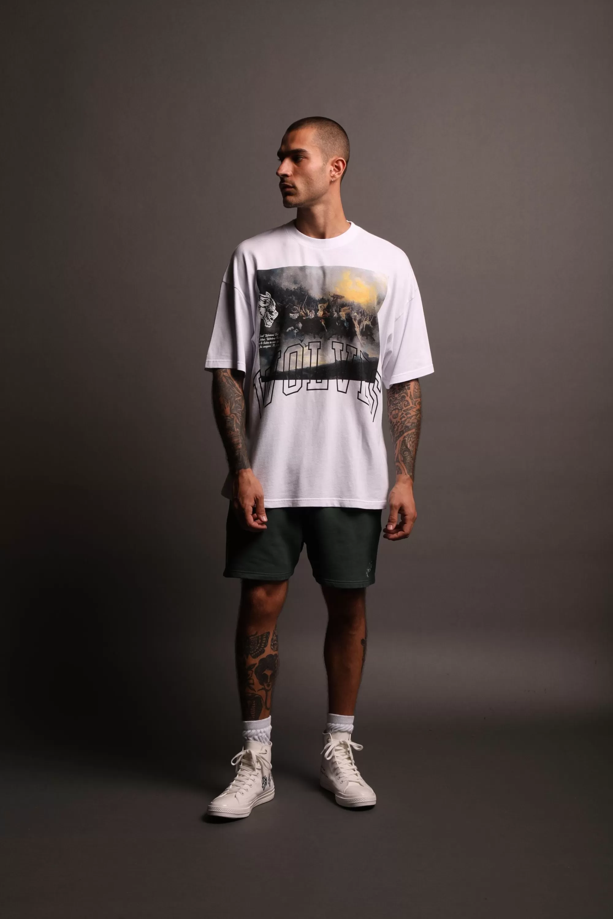 Cheap At The Gates "Premium" Oversized Tee In White Men Premium/Oversized Tees