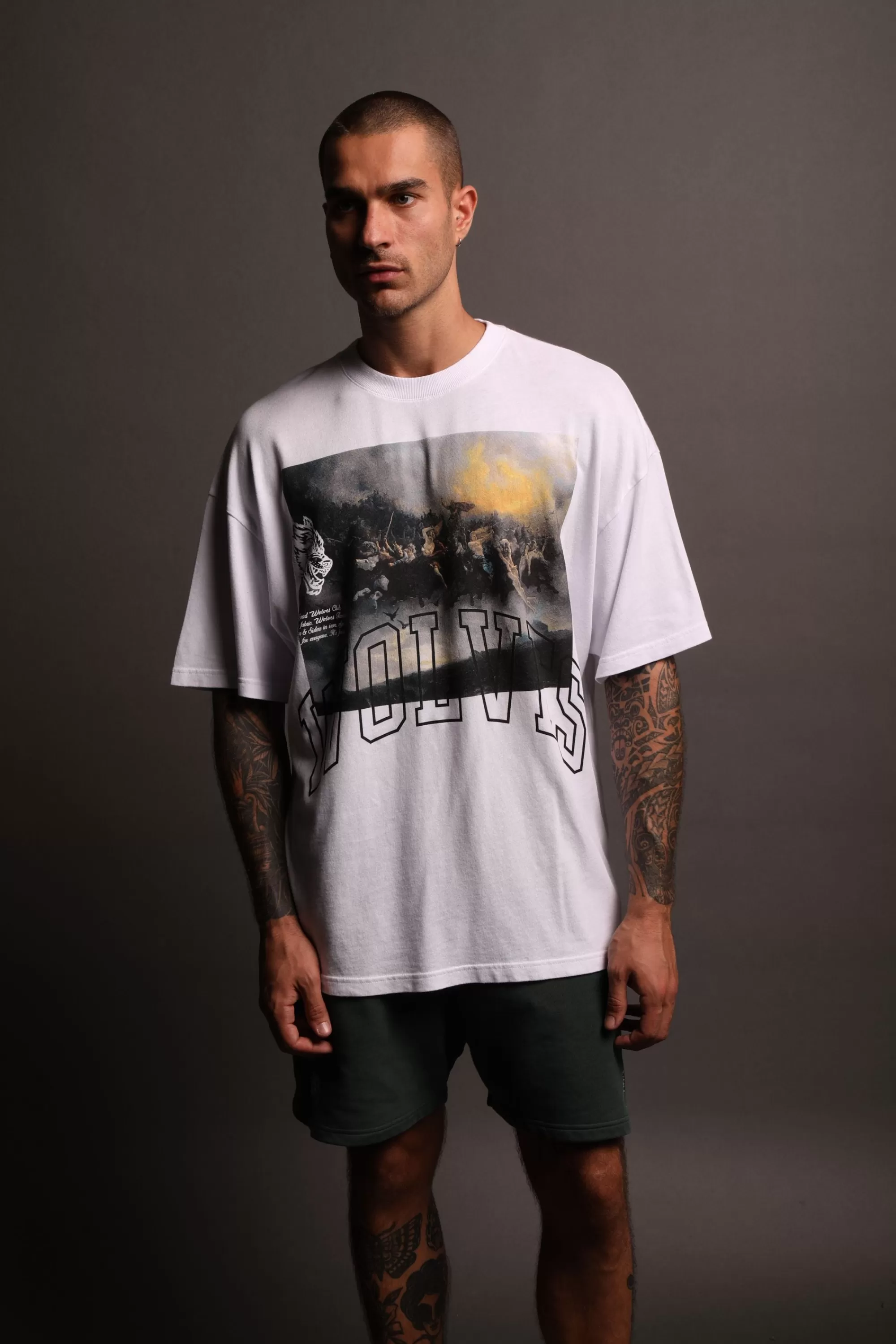 Cheap At The Gates "Premium" Oversized Tee In White Men Premium/Oversized Tees