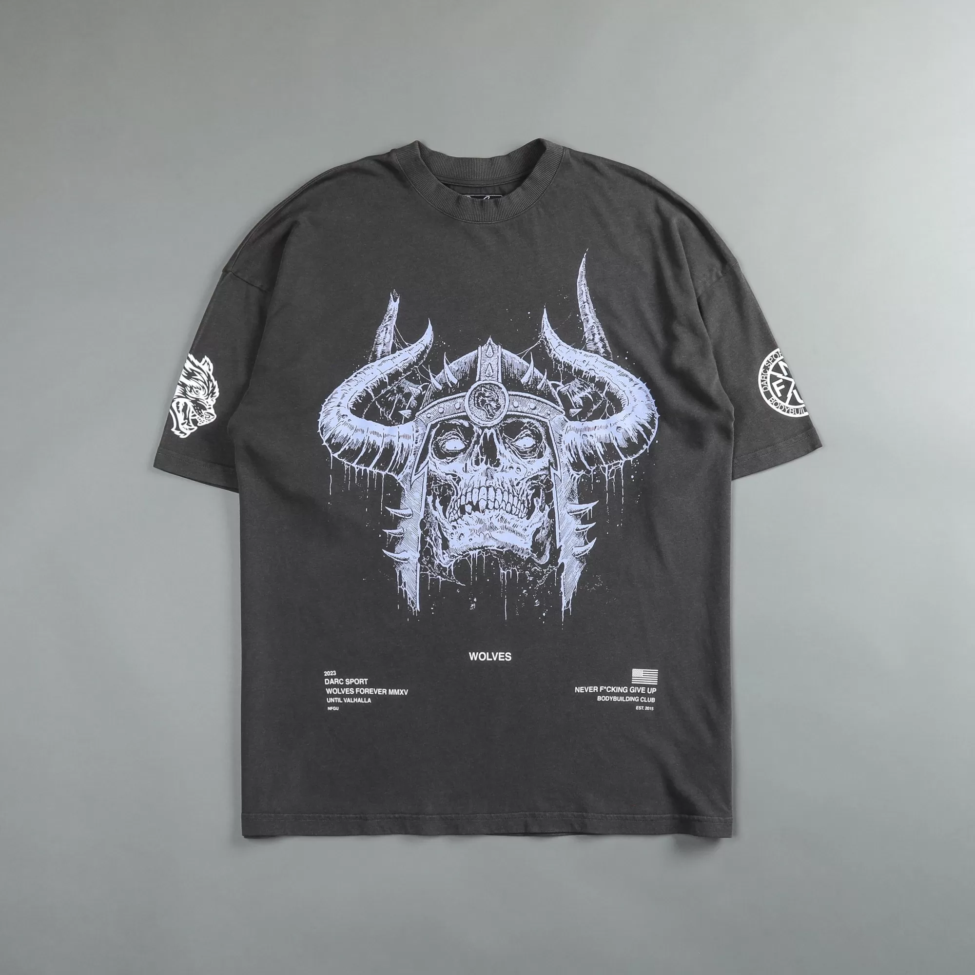 Shop Berserk "Premium Vintage" Oversized Tee In Wolf Gray Men Premium/Oversized Tees