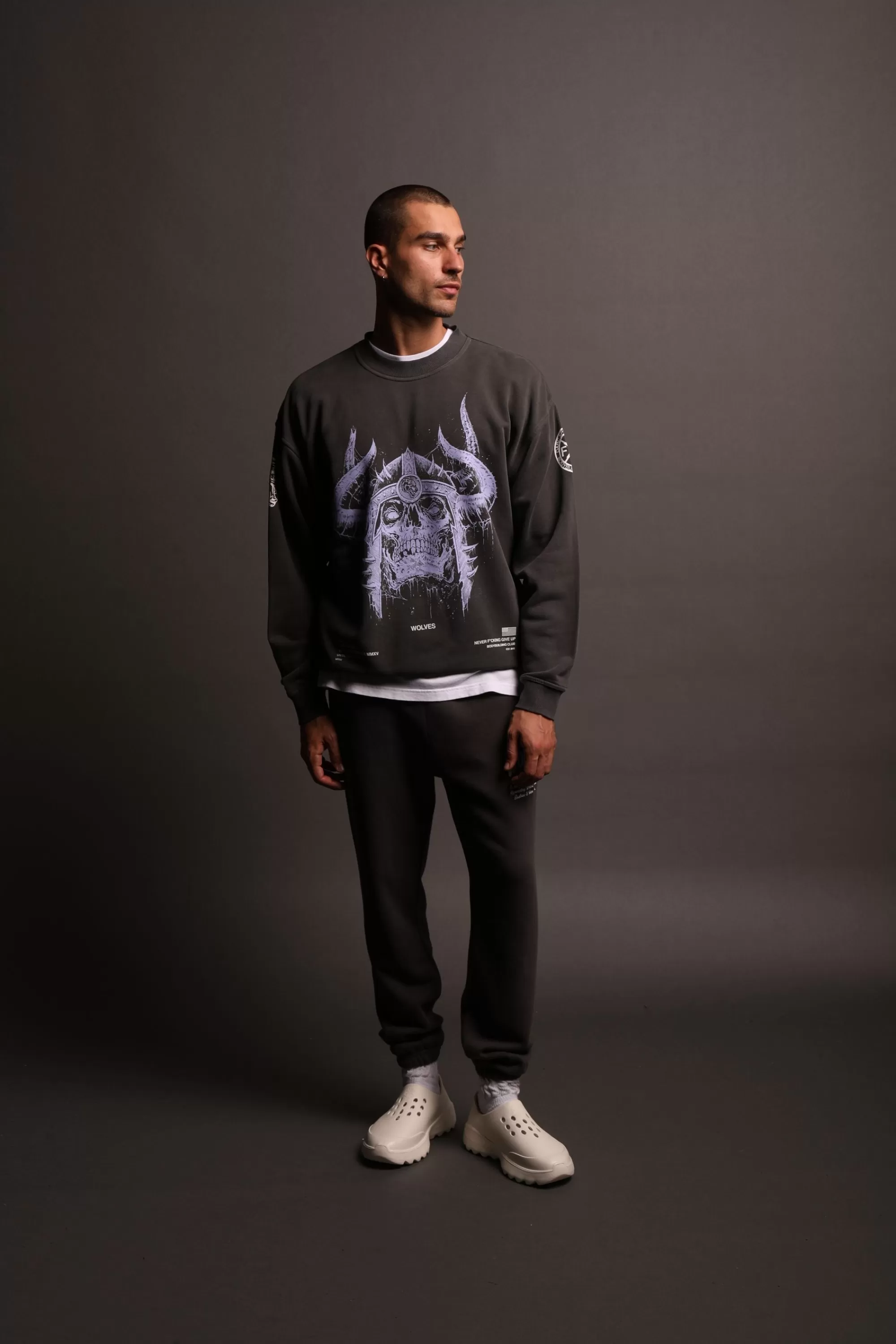 Store Berserk "Vintage London" Crewneck In Wolf Gray Men Crewnecks