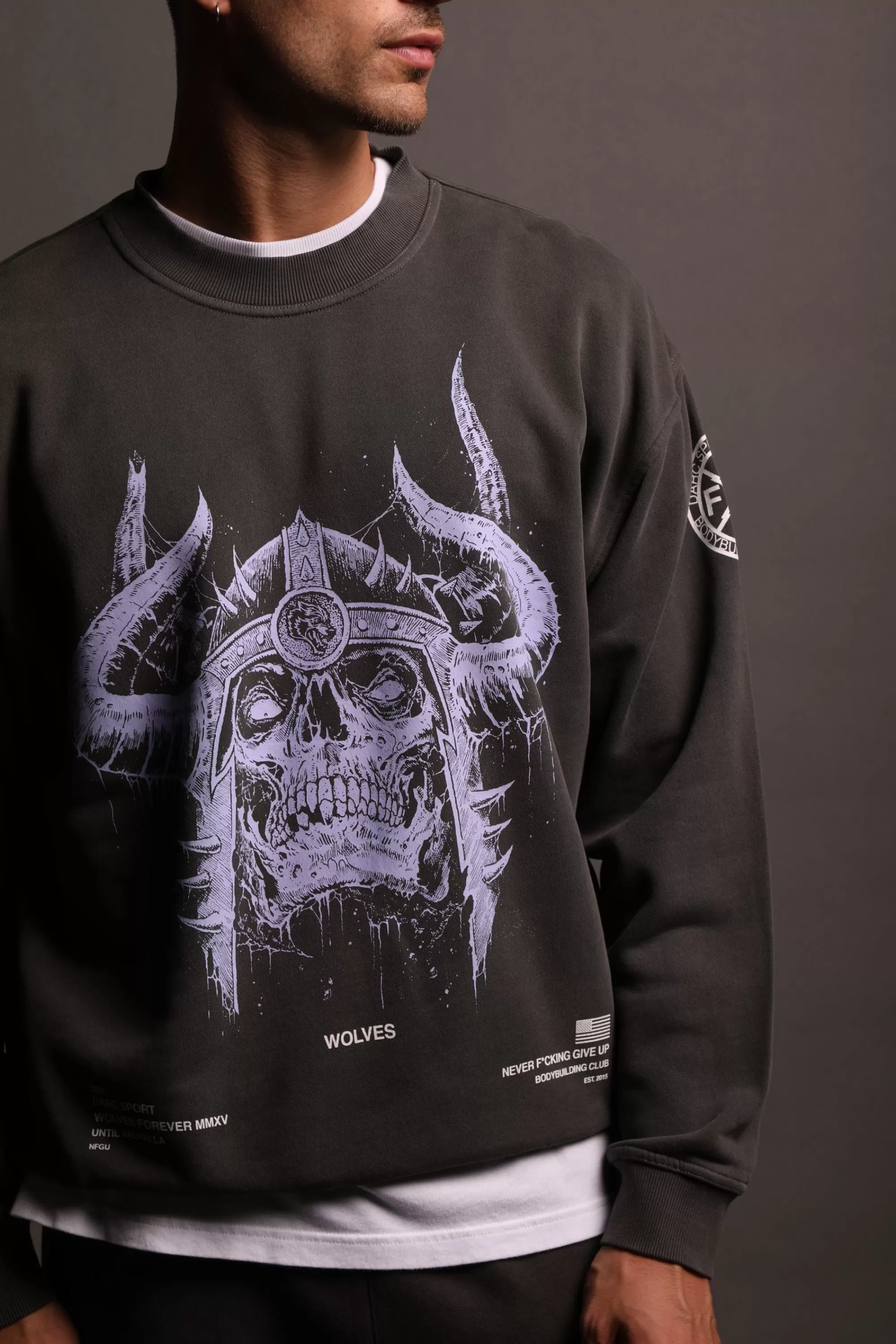 Store Berserk "Vintage London" Crewneck In Wolf Gray Men Crewnecks