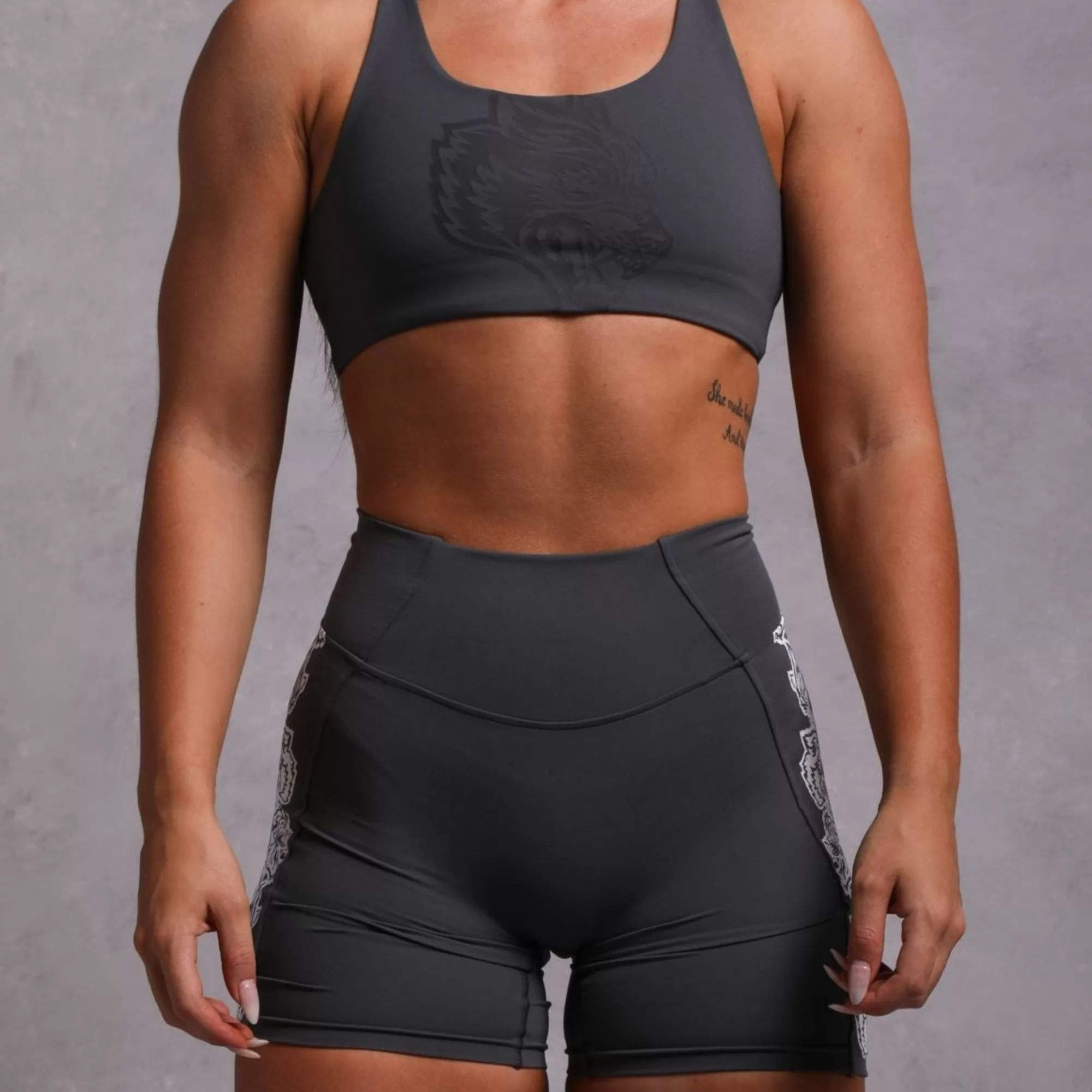 Flash Sale Covered "Georgia" Energy Shorts In Wolf Gray Women Bottoms