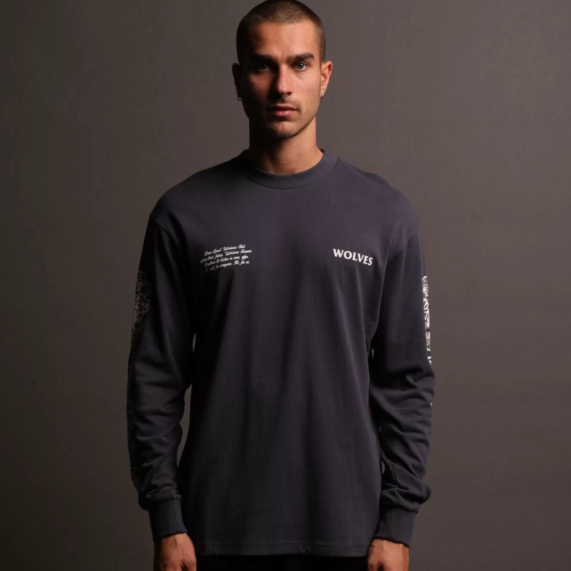 Best Sale Covered "Premium Vintage" (Ls) Tee In Midnight Blue Men Premium/Oversized Tees