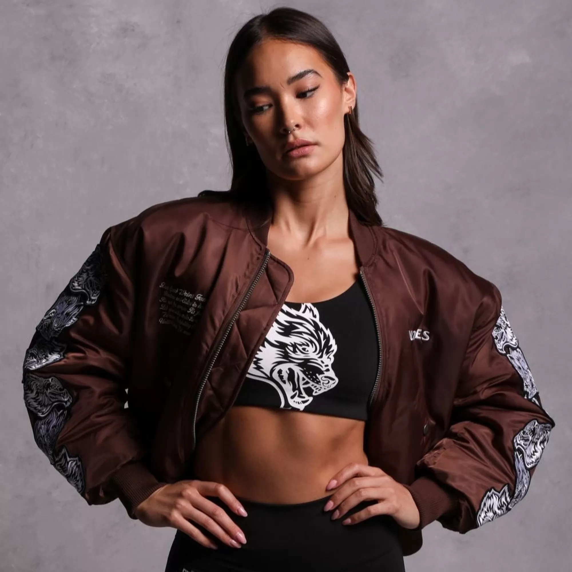 Discount Covered Trin Bomber Jacket In Norse Desert Brown Women Tops