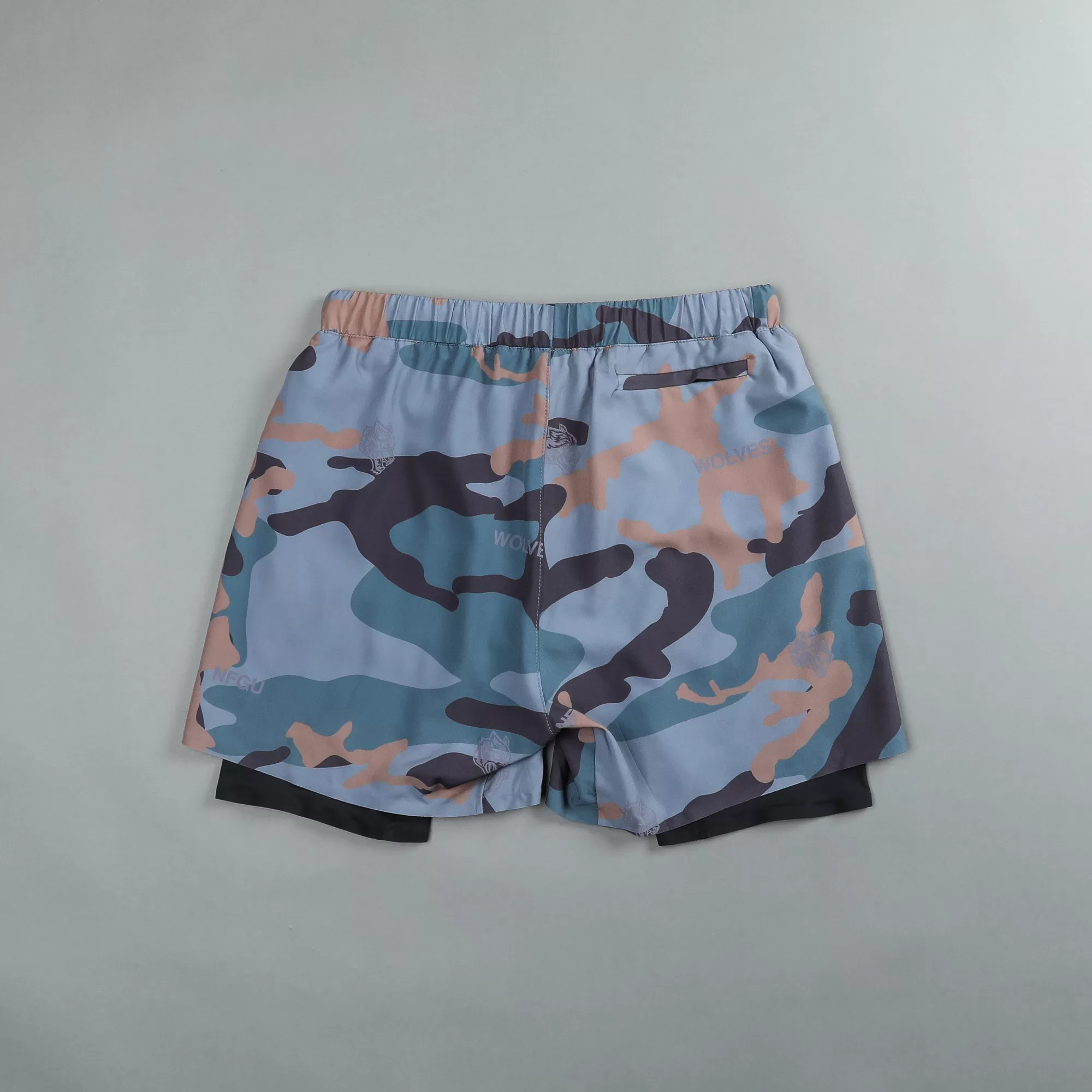 Fashion Double Compression Shorts In Norse Woodland Camo Men Shorts