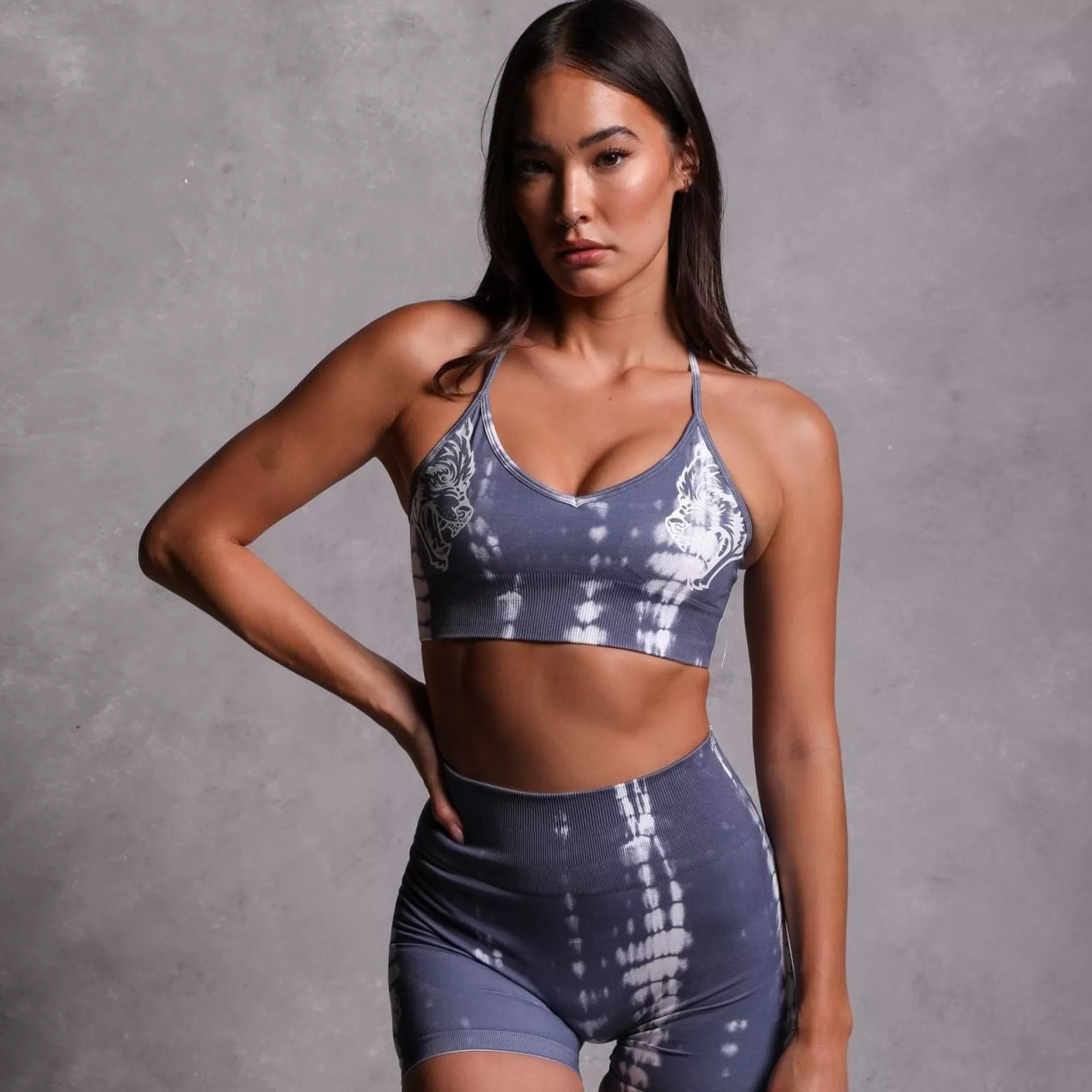 Store Dual "Everson Seamless" Sports Bra In Norse Blue Serpent Women Seamless