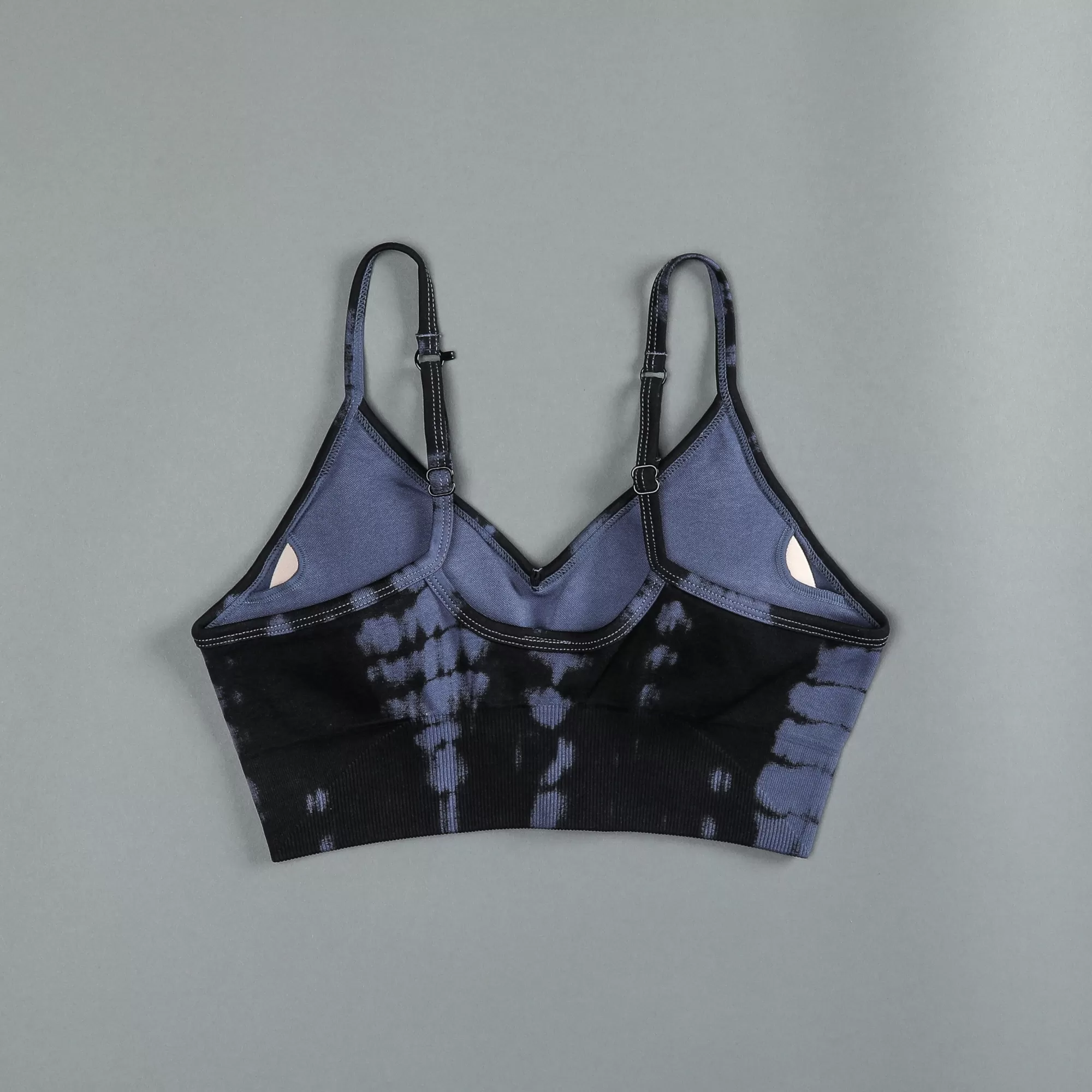 Clearance Dual "Everson Seamless" Sports Bra In Tonal Midnight Blue Serpent Women Seamless