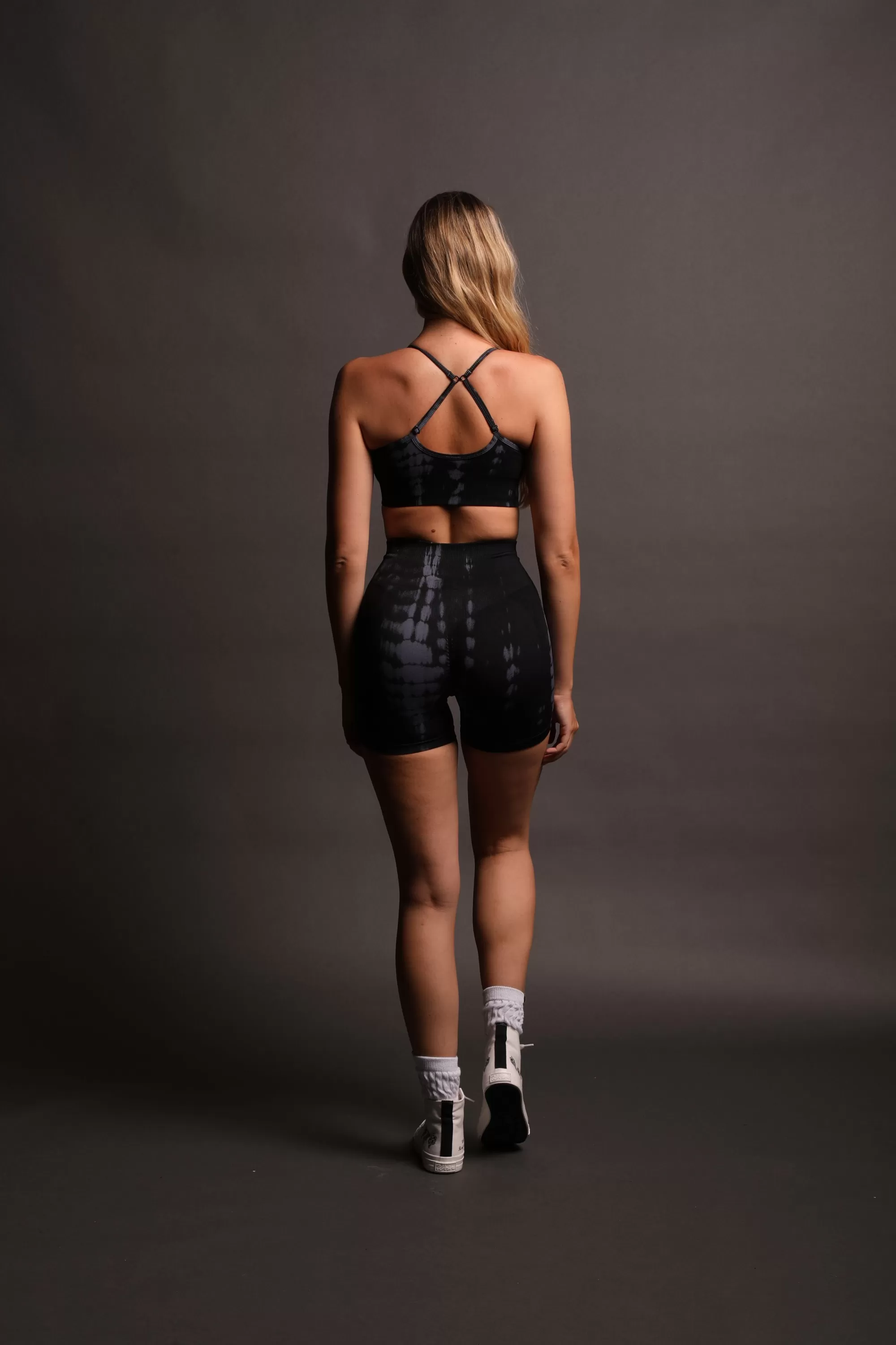Clearance Dual "Everson Seamless" Sports Bra In Tonal Midnight Blue Serpent Women Seamless