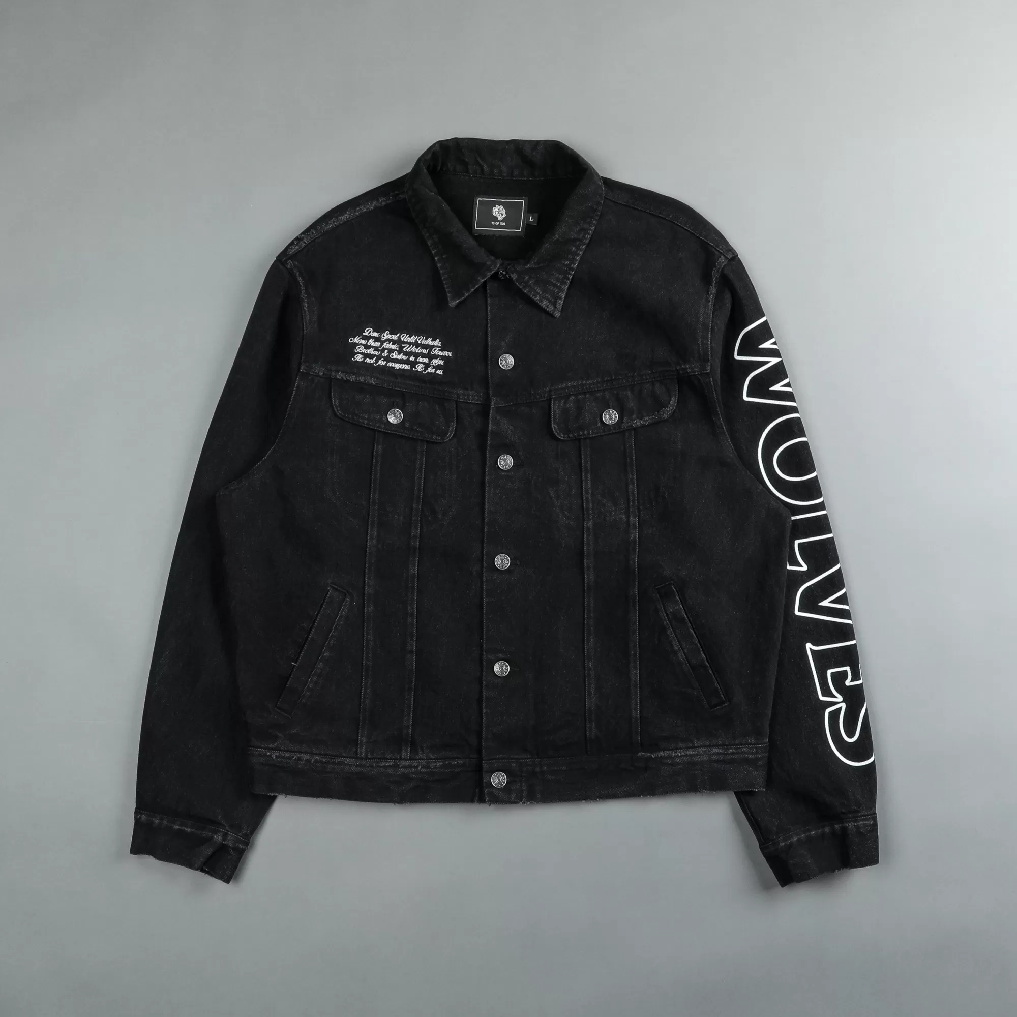 Best Enter Valhalla Clint American Denim Jacket In Vintage Distressed Black Men Jackets/Outerwear