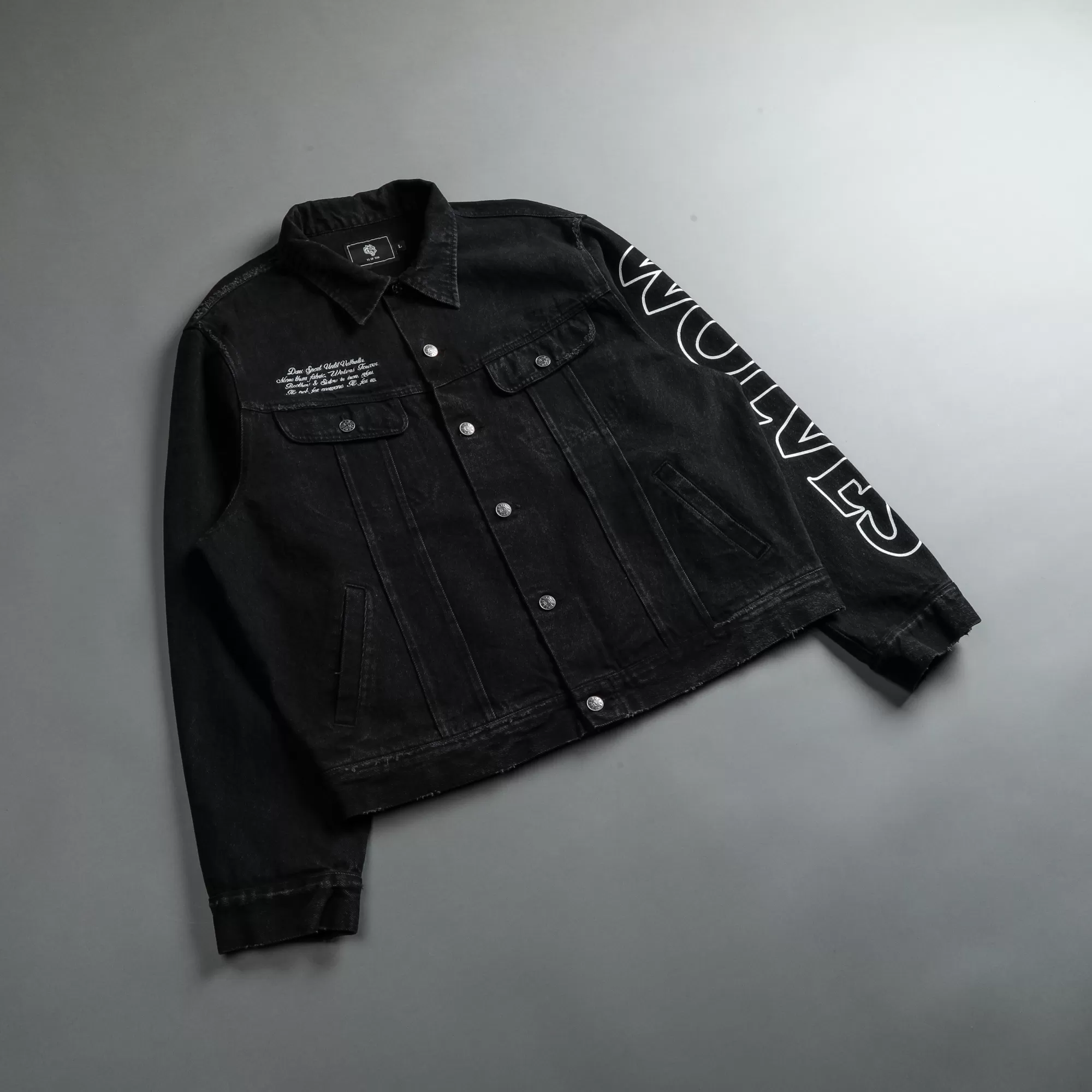 Best Enter Valhalla Clint American Denim Jacket In Vintage Distressed Black Men Jackets/Outerwear