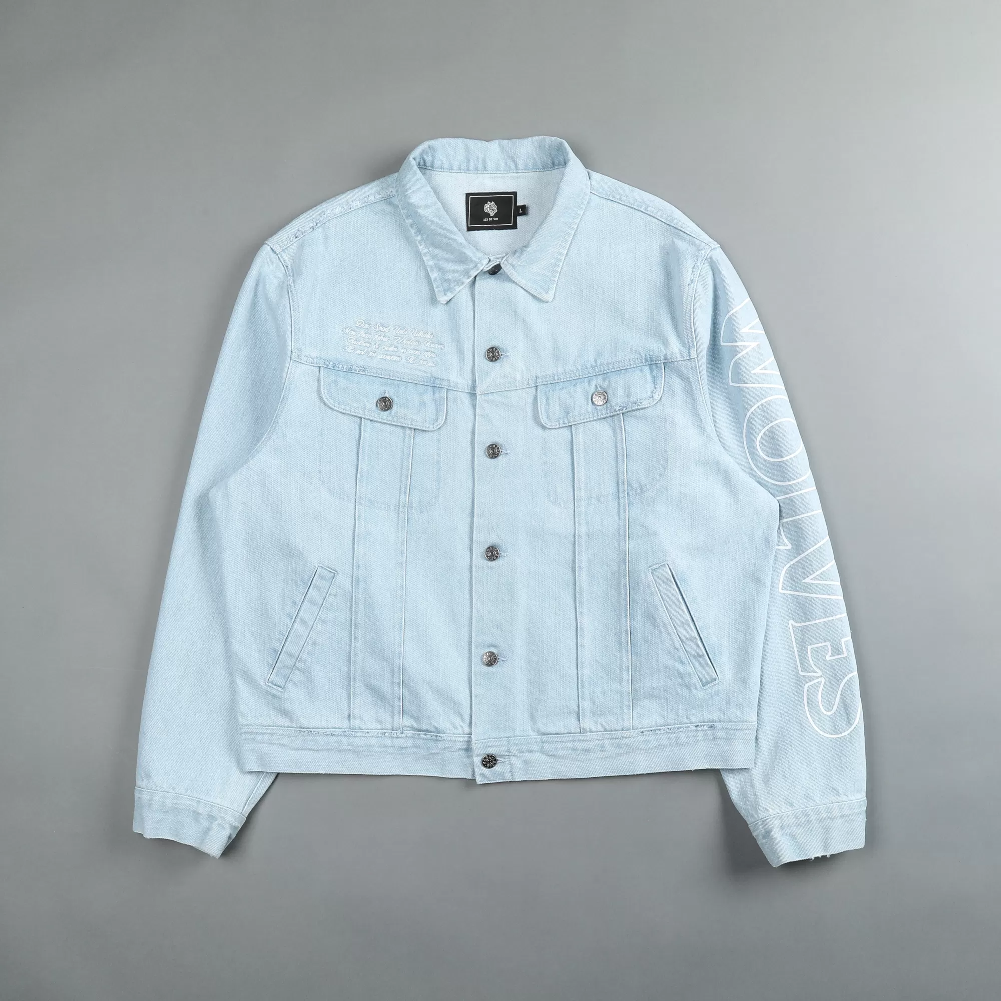 Flash Sale Enter Valhalla Clint American Denim Jacket In Vintage Distressed Blue Men Jackets/Outerwear