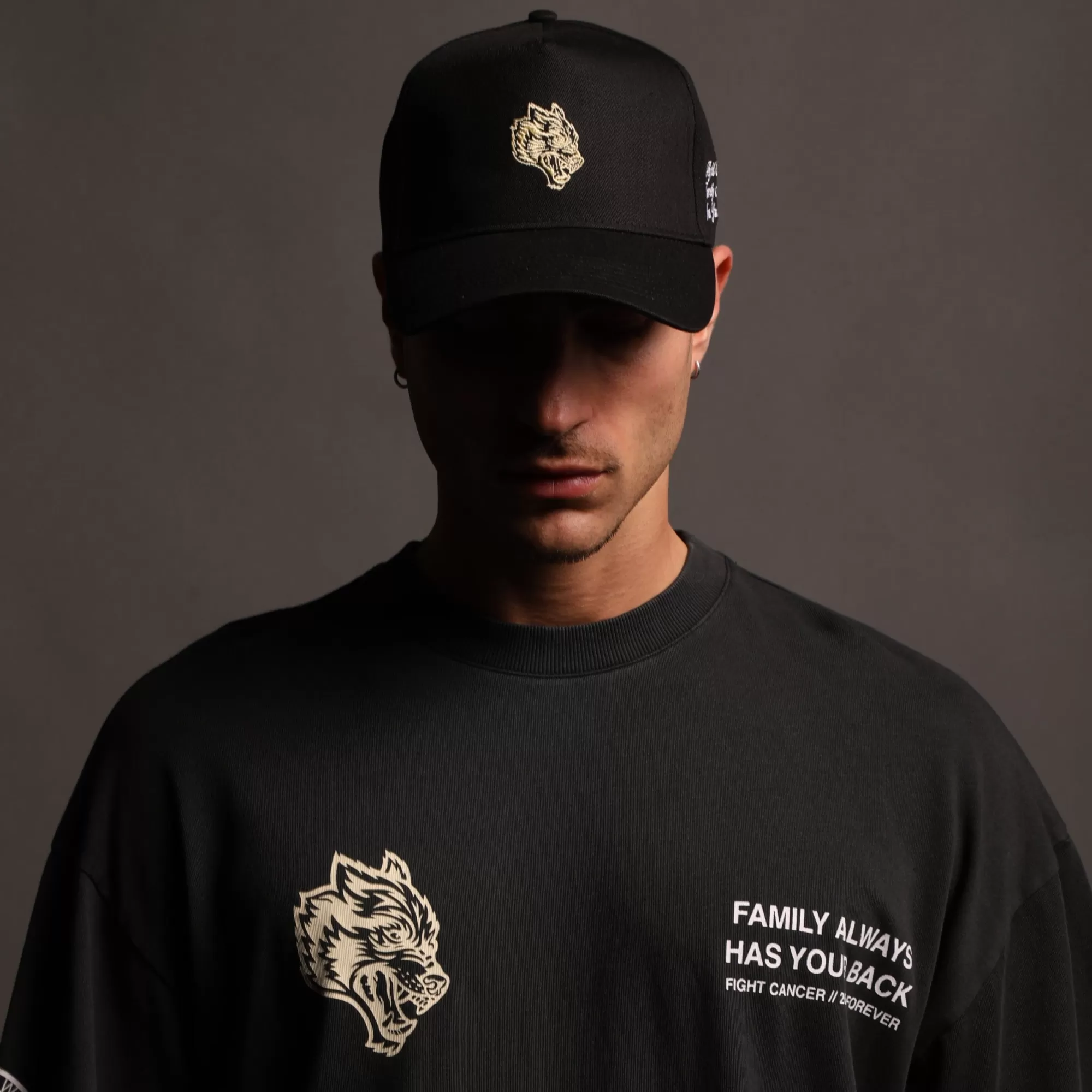 Clearance F Cancer X Nfgu 5 Panel Hat In Black/Cream Headwear