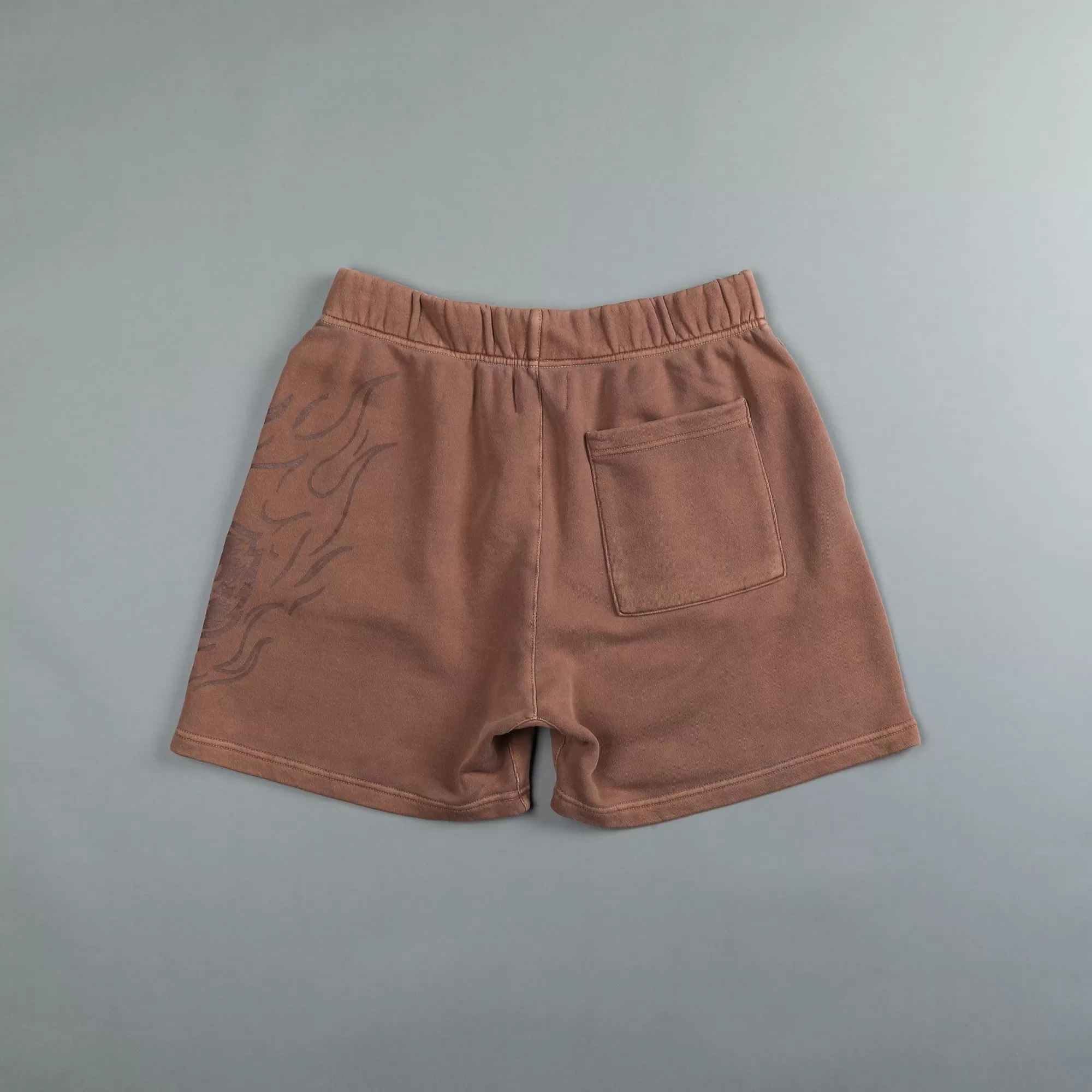 Hot Fired Up Patch Liam Sweat Shorts In Norse Brown Men Shorts