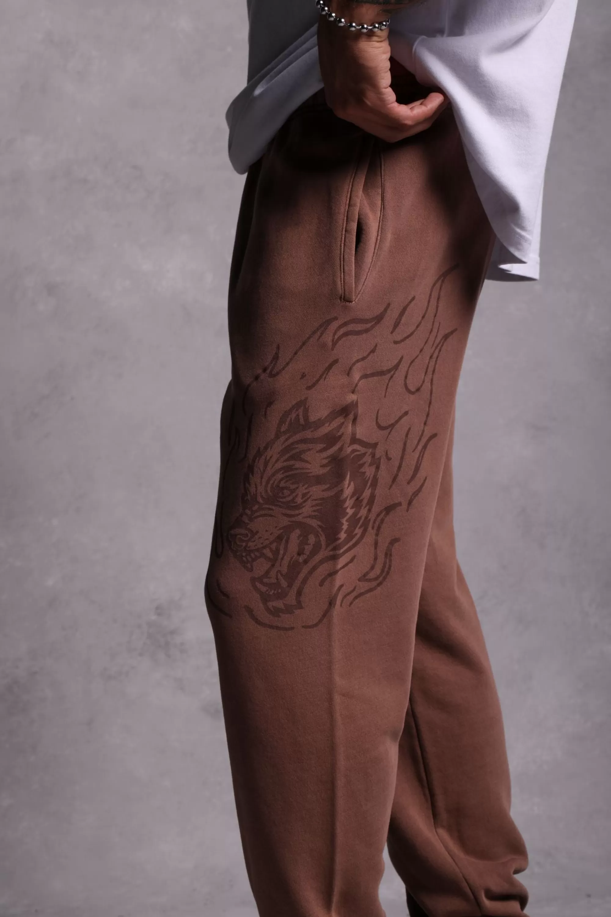 Clearance Fired Up Premium Post Lounge Sweats In Norse Brown Men Pants