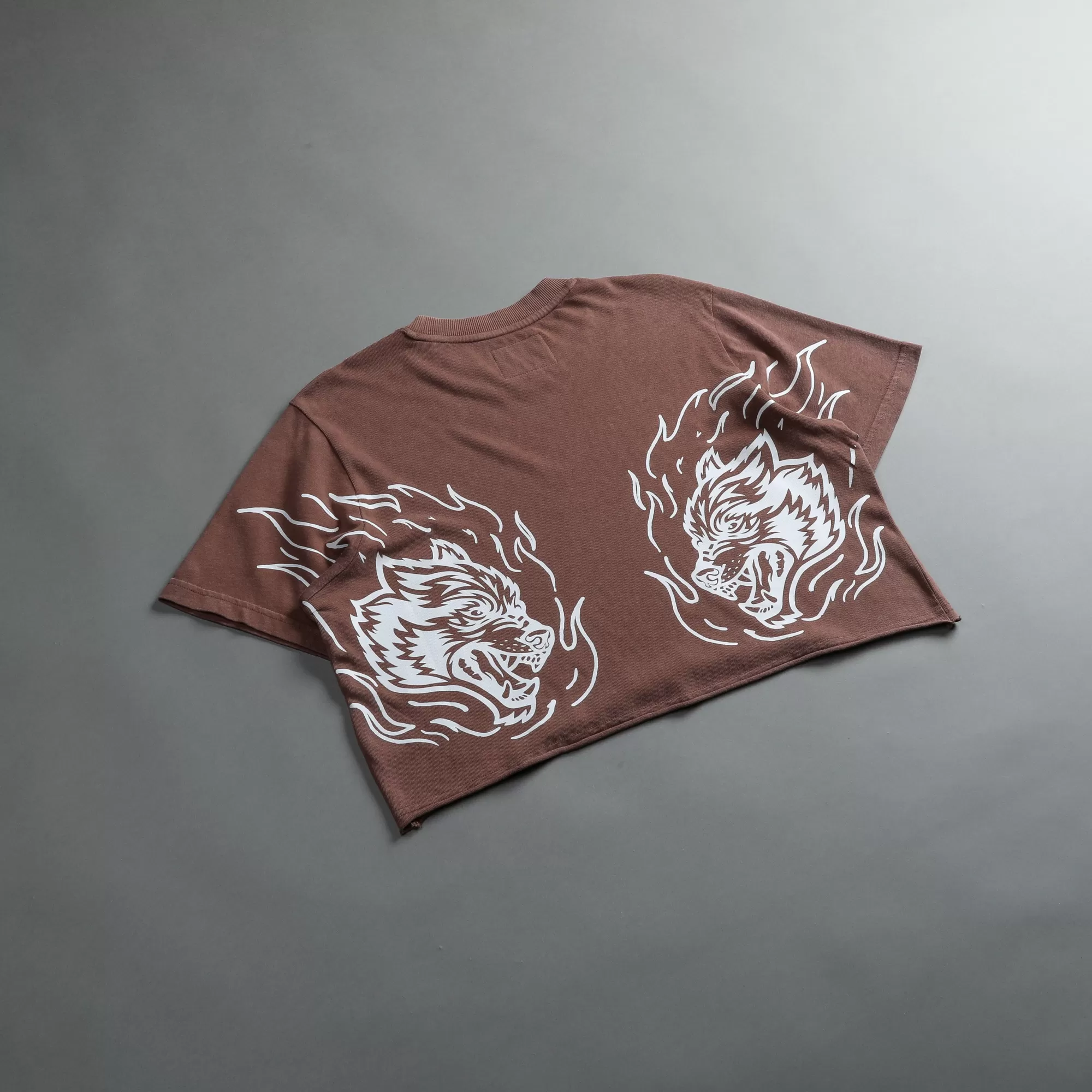 Discount Flames "Premium Vintage" (Cropped) Tee In Norse Brown Women Tops