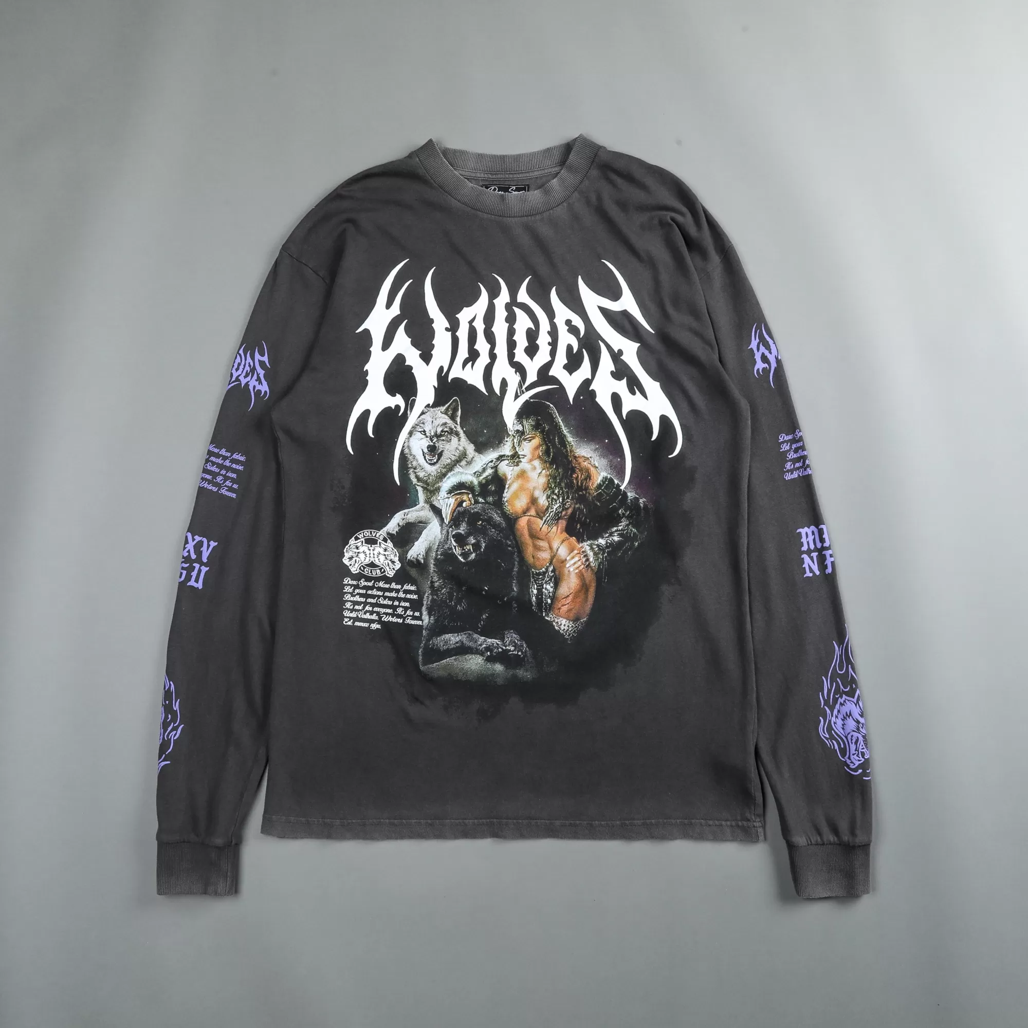 Discount Goddess "Premium Vintage" (Ls) Tee In Wolf Gray Men Premium/Oversized Tees