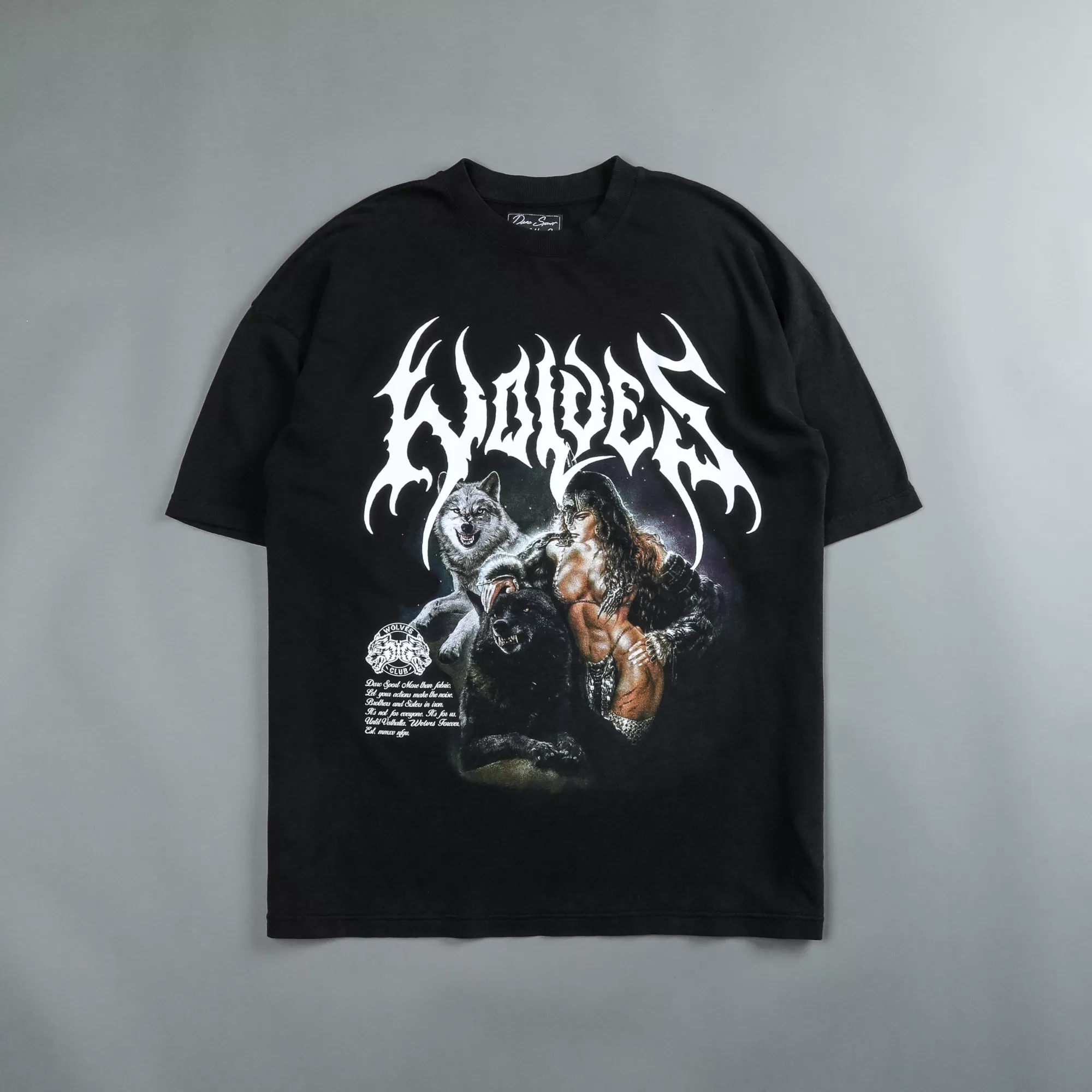 Shop Goddess "Premium Vintage" Oversized Tee In Black Men Premium/Oversized Tees