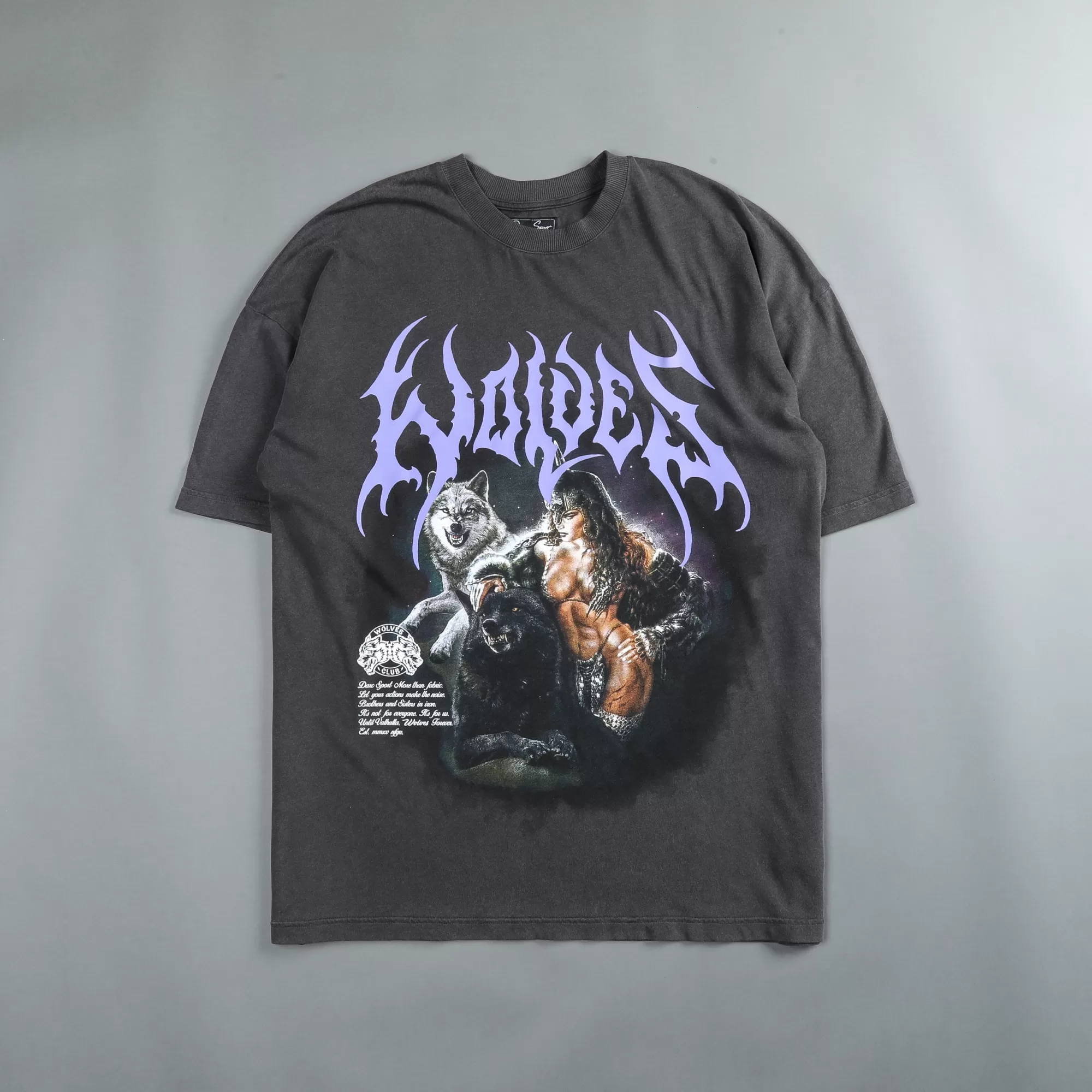 Shop Goddess "Premium Vintage" Oversized Tee In Wolf Gray Men Premium/Oversized Tees