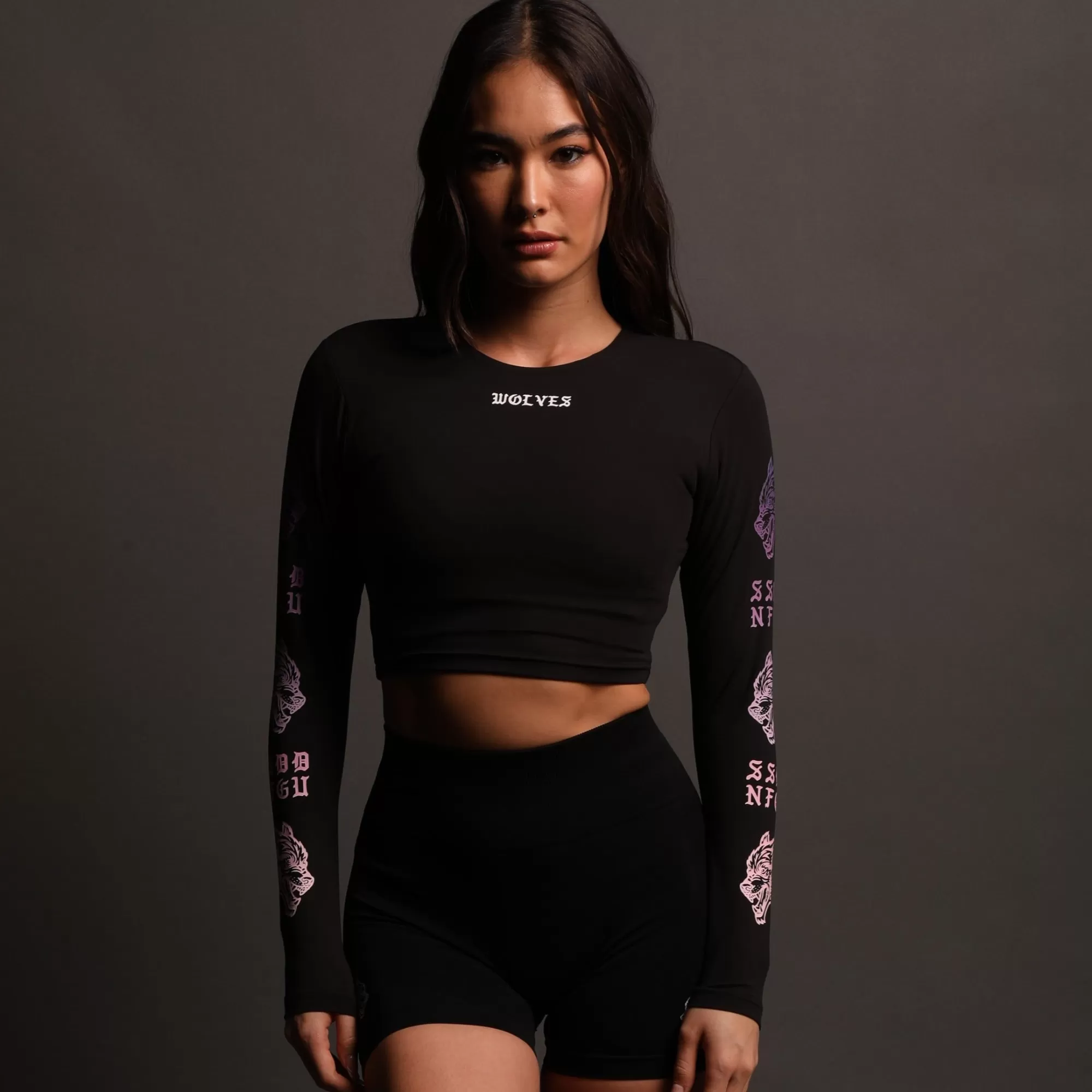 Online Guardian L/S Ava "Energy" Top In Black Women Tops