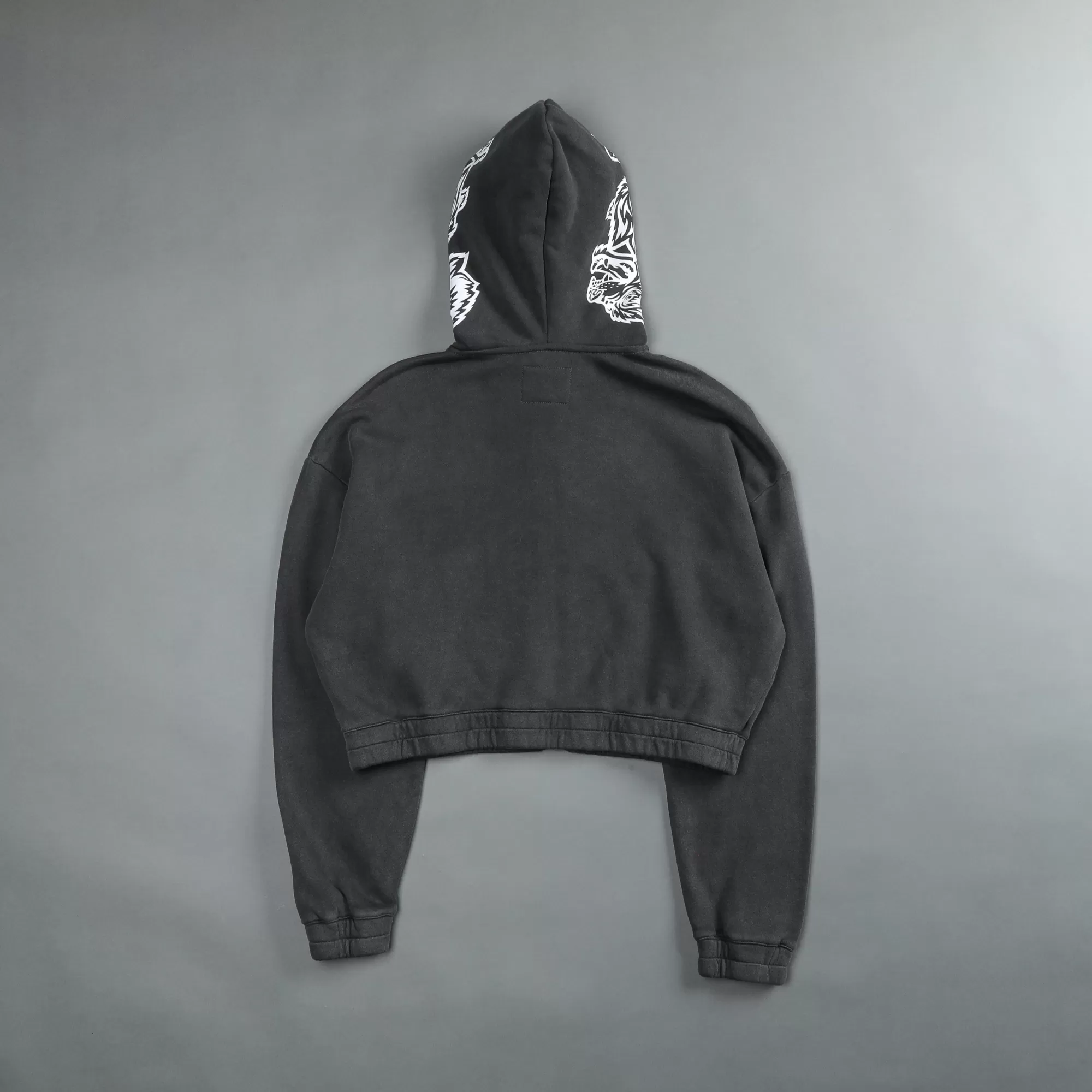 Online Halo "Vintage Chambers" (Cropped) Zip Hoodie In Wolf Gray Women Tops