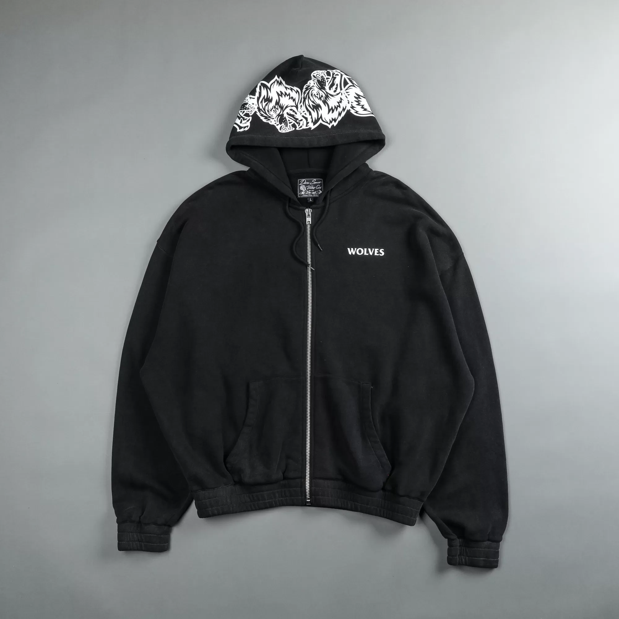 Hot Halo "Vintage Chambers" Zip Hoodie In Black Men Zip Up Hoodies