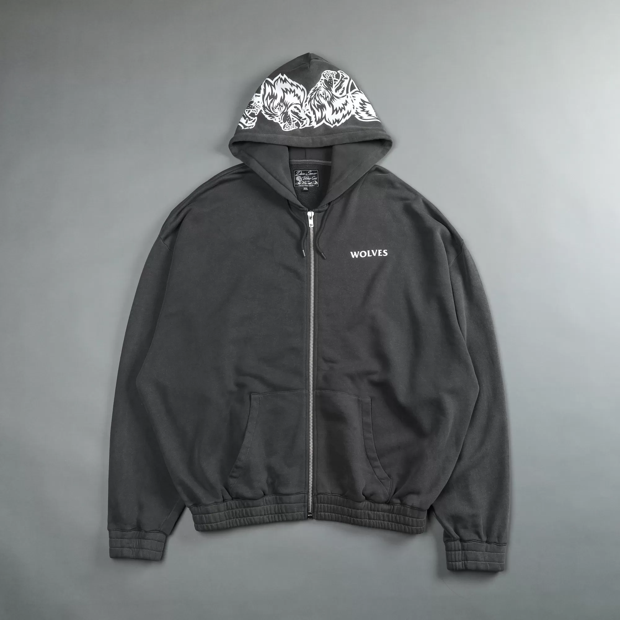 Cheap Halo "Vintage Chambers" Zip Hoodie In Wolf Gray Men Zip Up Hoodies