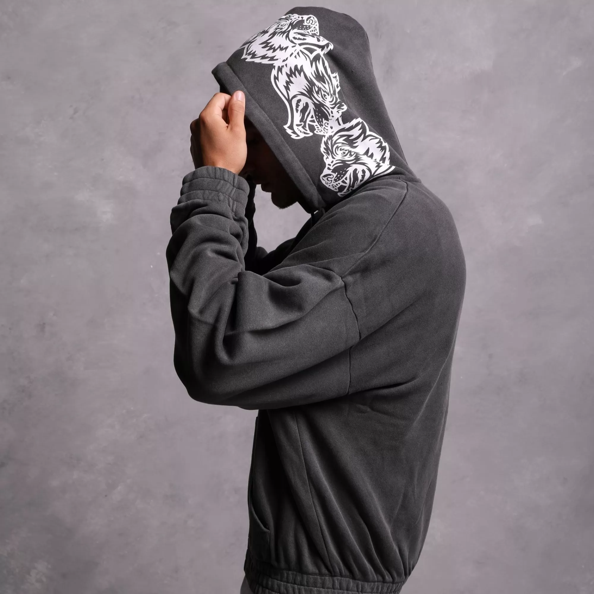 Cheap Halo "Vintage Chambers" Zip Hoodie In Wolf Gray Men Zip Up Hoodies