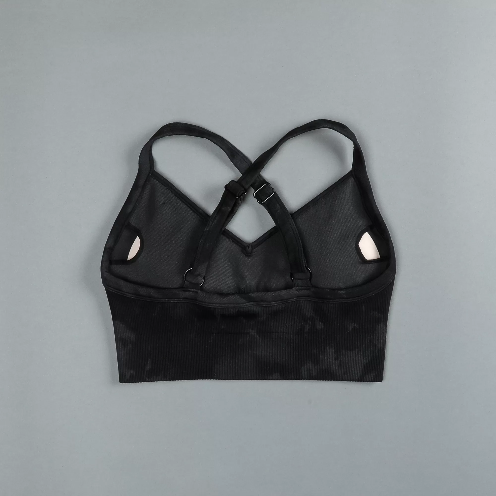 Discount Hardcore "Everson Seamless" Sierra Bra In Tonal Black Jumbo Marble Women Seamless