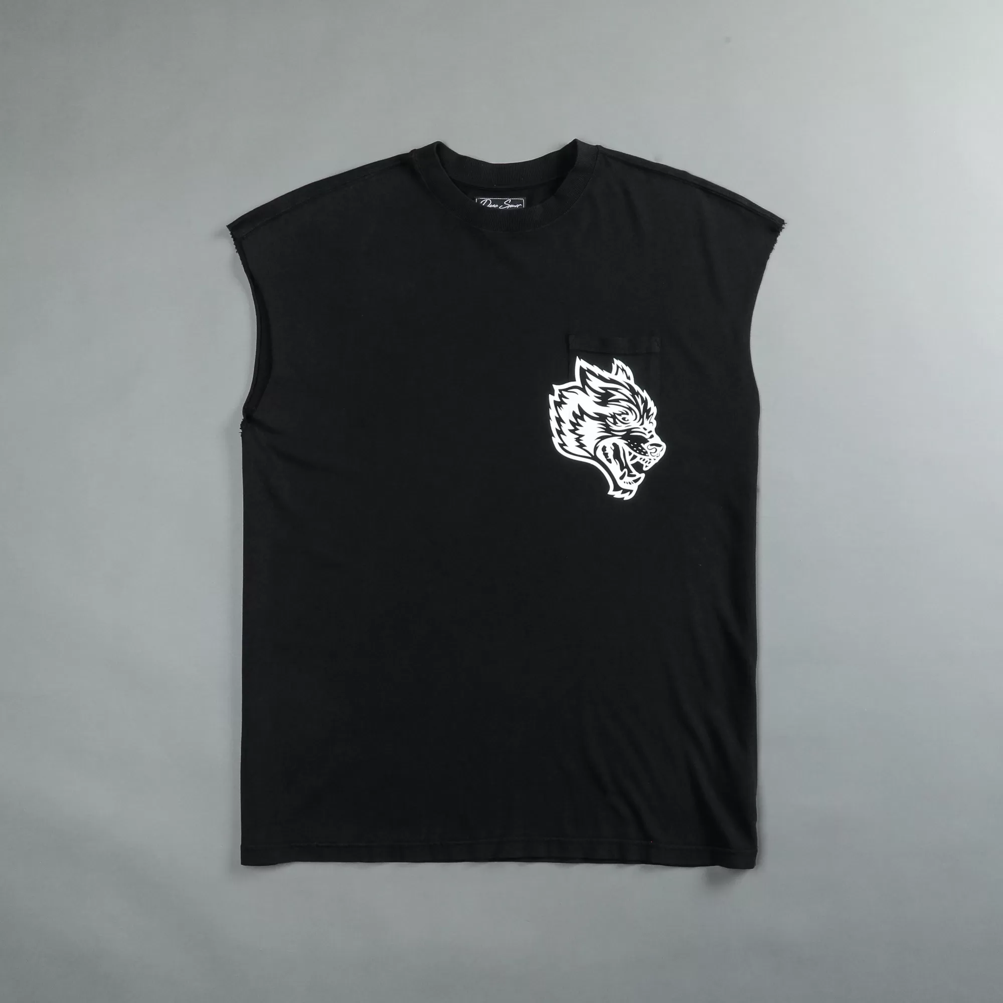 Clearance House Of Wolves "Premium Vintage" Pocket Muscle Tee In Black Men Tanks/Muscle Tees