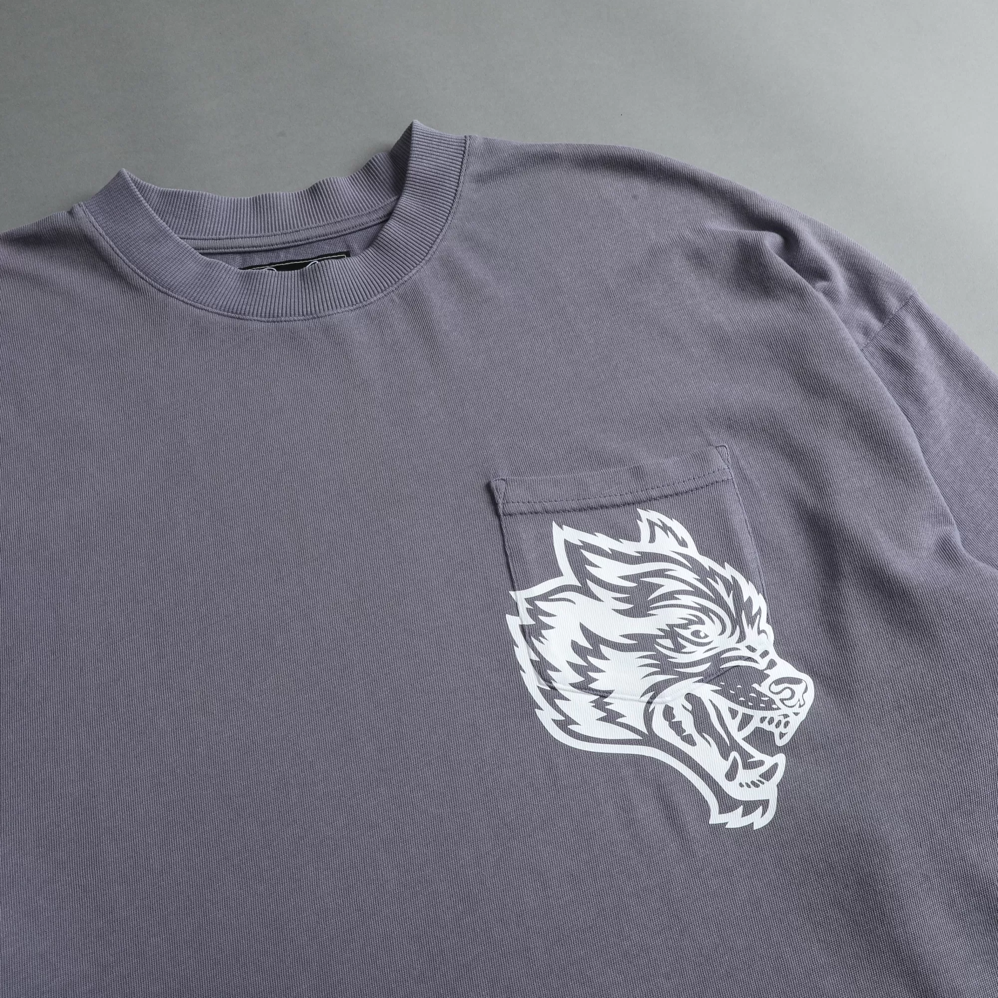 Sale House Of Wolves "Premium Vintage" Pocket Tee In Norse Purple Men Premium/Oversized Tees