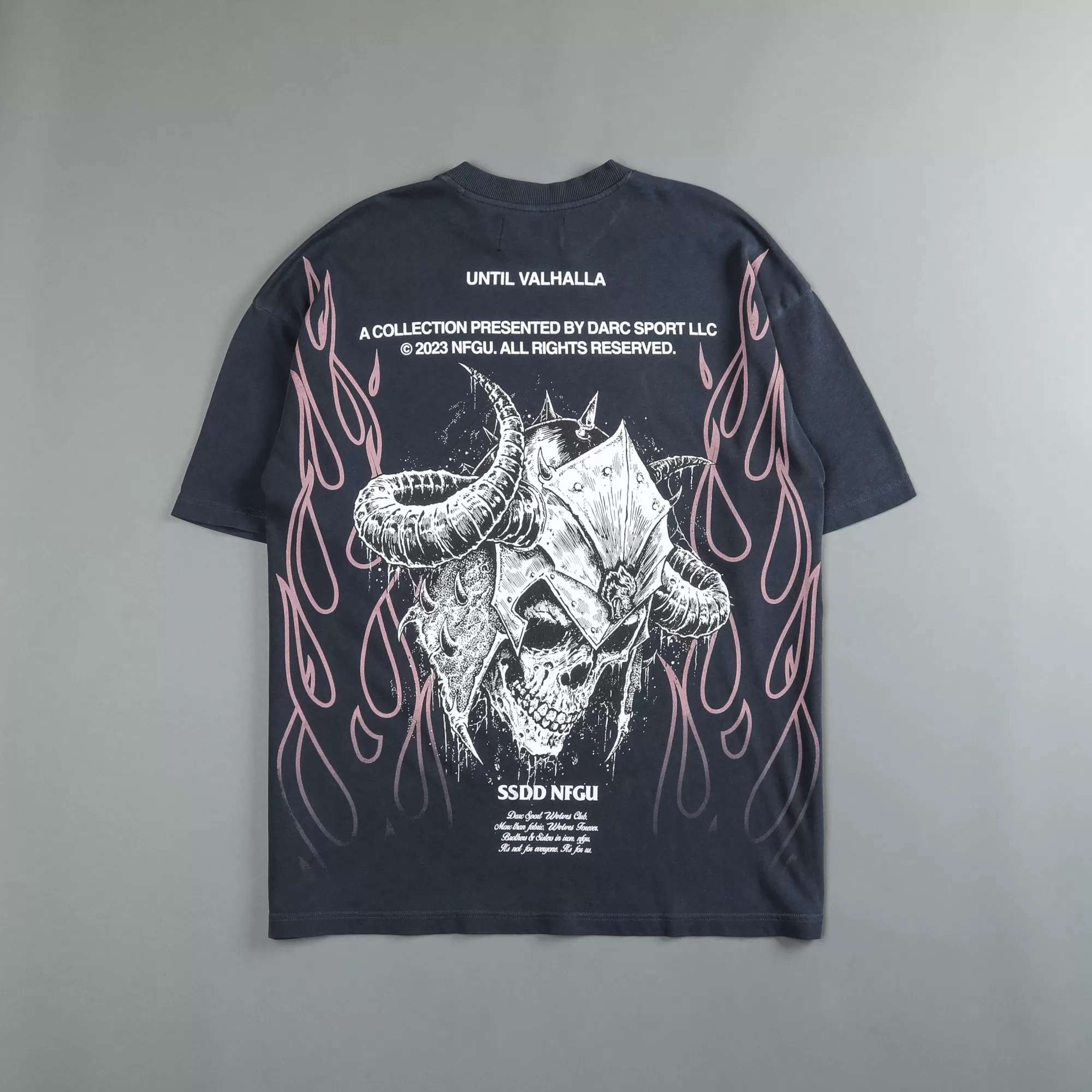 Shop House Of Wolves V2 "Premium" Oversized Unisex Tee In Midnight Blue Men Premium/Oversized Tees