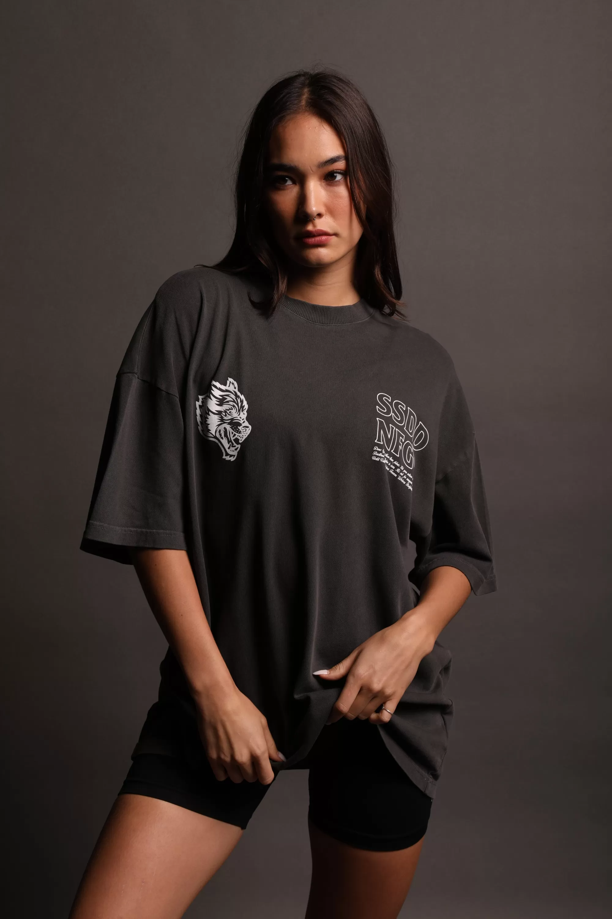 Flash Sale House Of Wolves V2 "Premium" Oversized Unisex Tee In Wolf Gray Men Premium/Oversized Tees