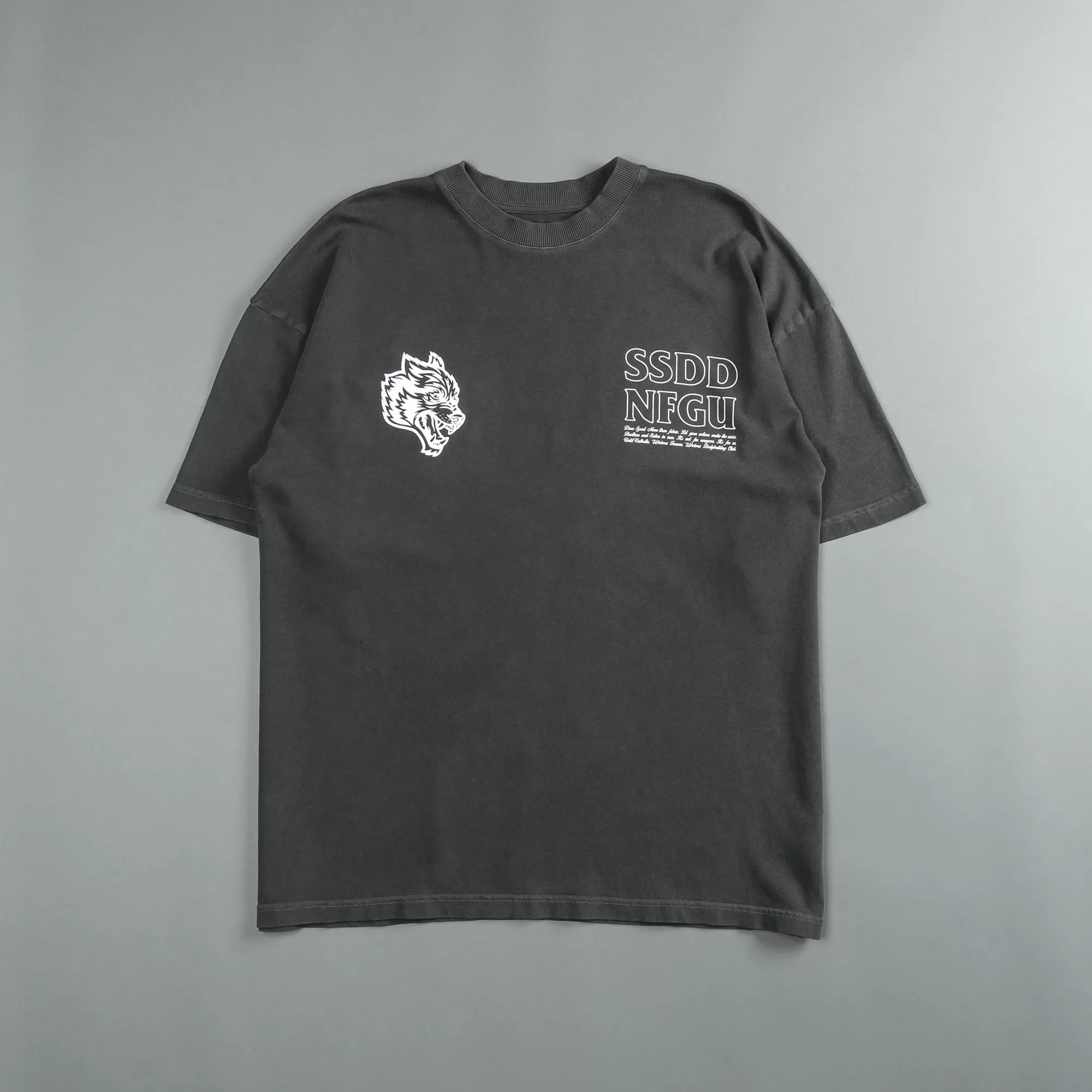 Clearance House Of Wolves V2 "Premium" Oversized Unisex Tee In Wolf Gray Women Tops